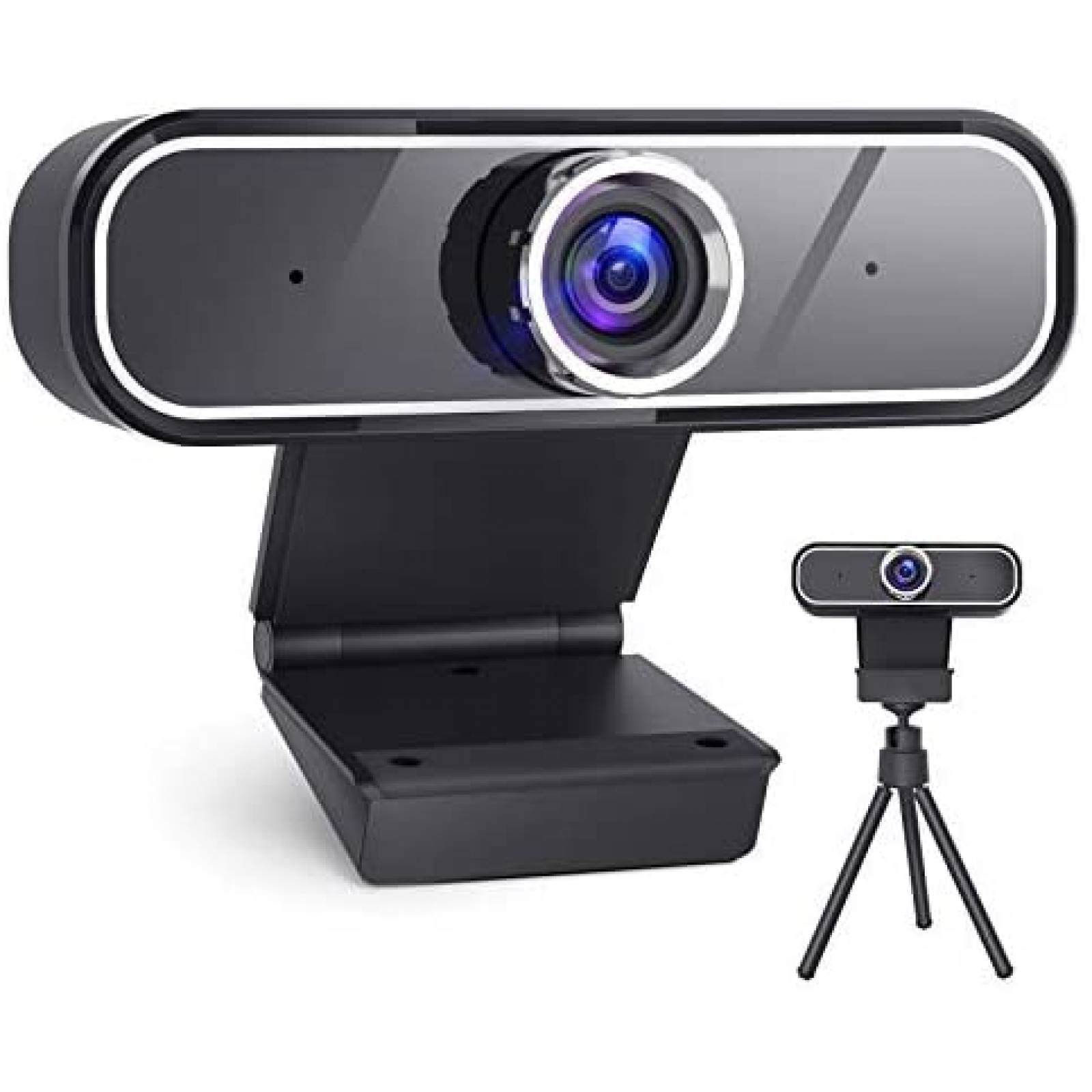 Webcam MOSONTH 2K Puerto USB con Microfono Integrado -Negro