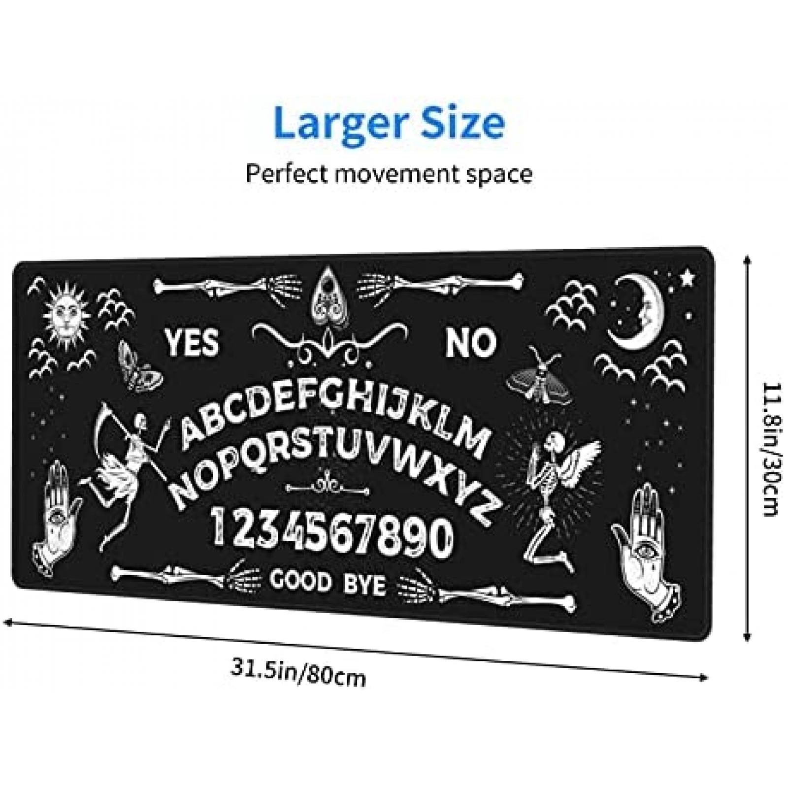 Mouse Pad XXL Yaateeh de 31.5'' X 11.8'' Ouija -Negro