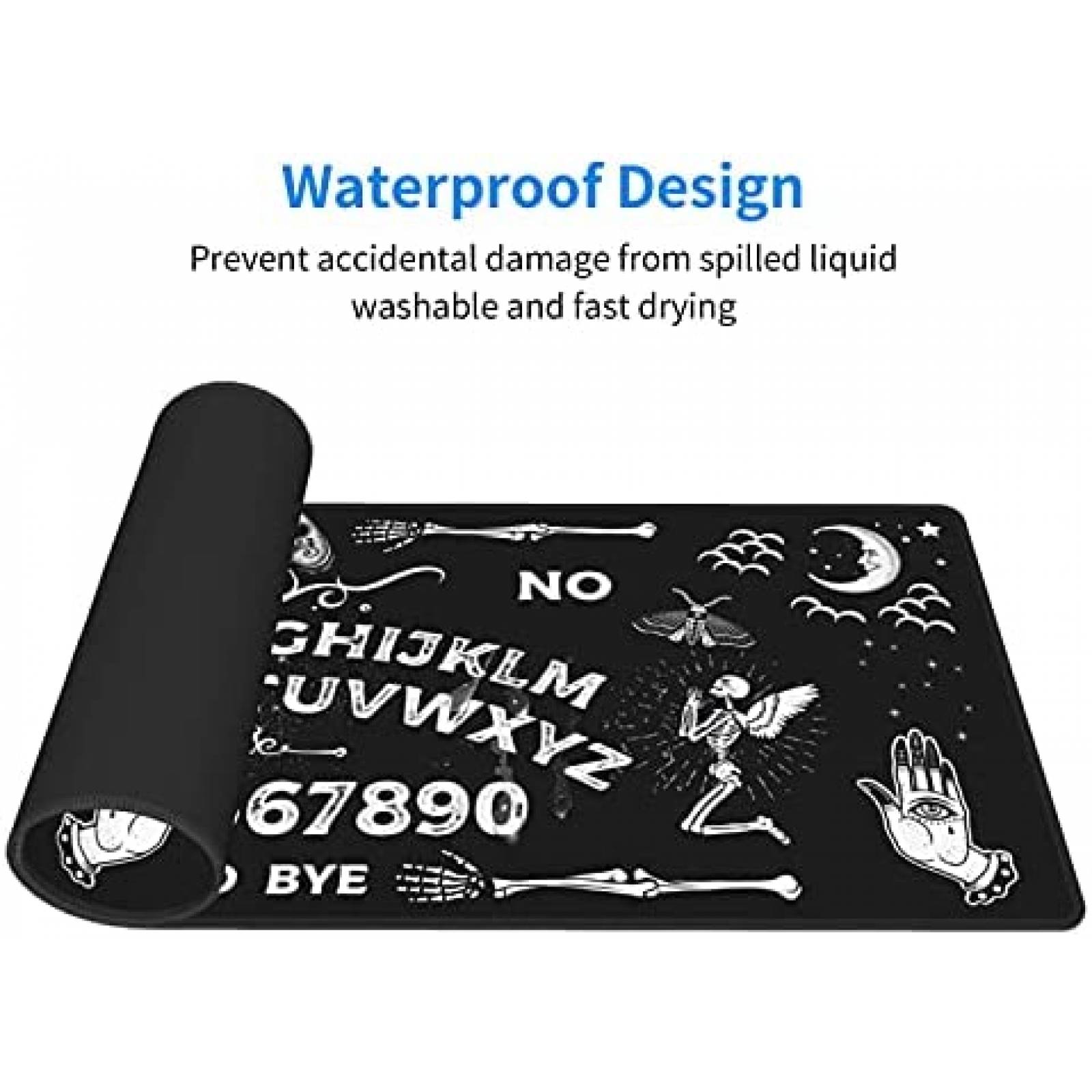 Mouse Pad XXL Yaateeh de 31.5'' X 11.8'' Ouija -Negro