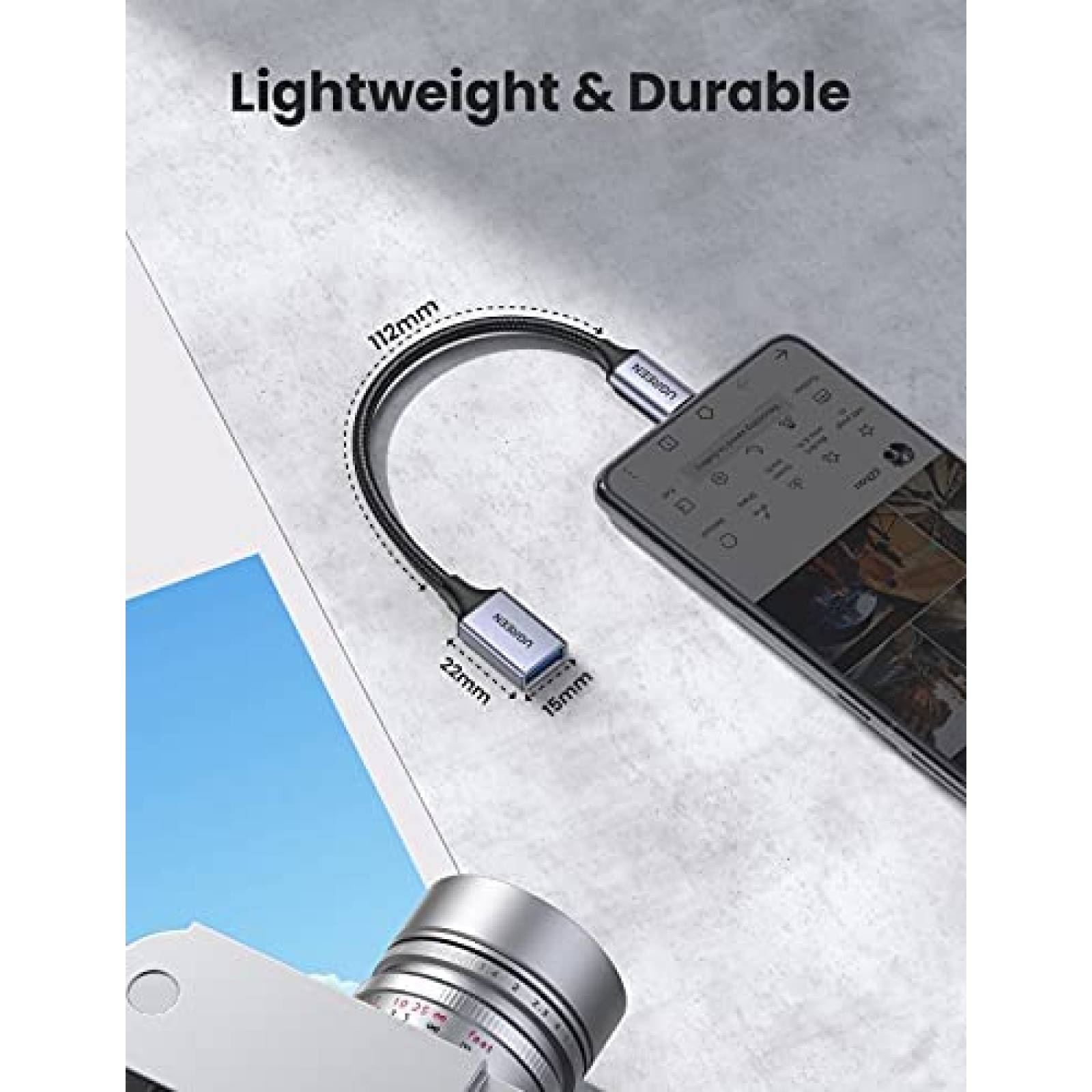 Adaptador UGREEN USB C a USB 3.0 Paquete de 2 tipo C OTG