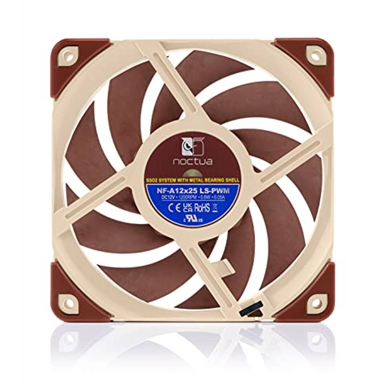 Ventilador de PC Noctua NF-A12x25 LS-PWM 4-Pin 120mm -Cafe