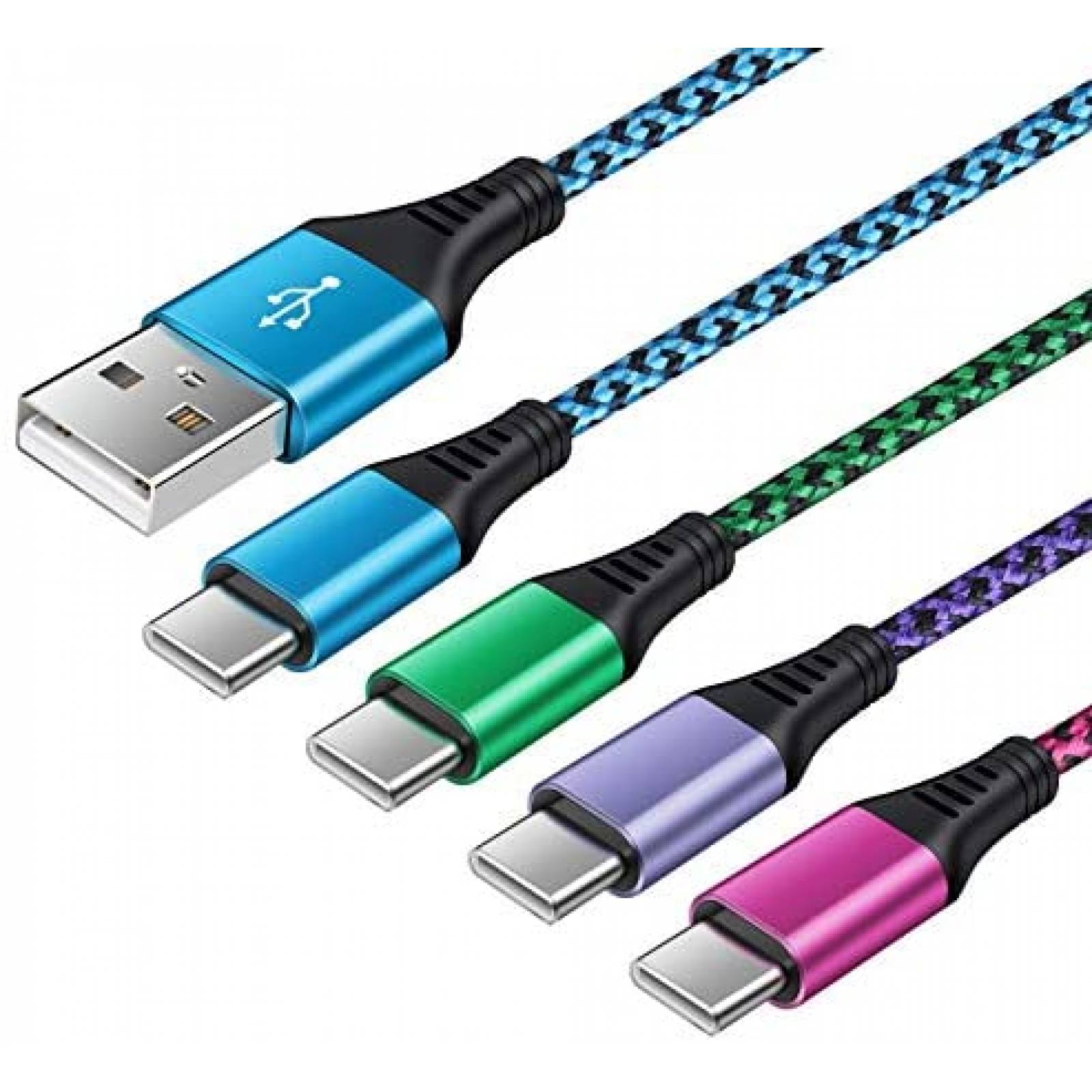 Cable USB HUHUTa tipo C 4 unidades de 6 pies carga rapida