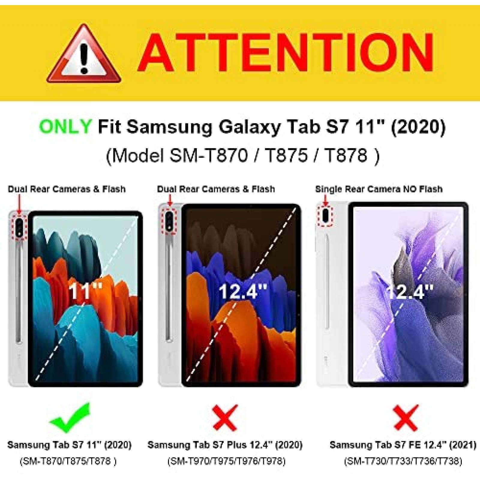 Funda Fintie para Samsung Galaxy Tab S7 de 11'' -Rosa