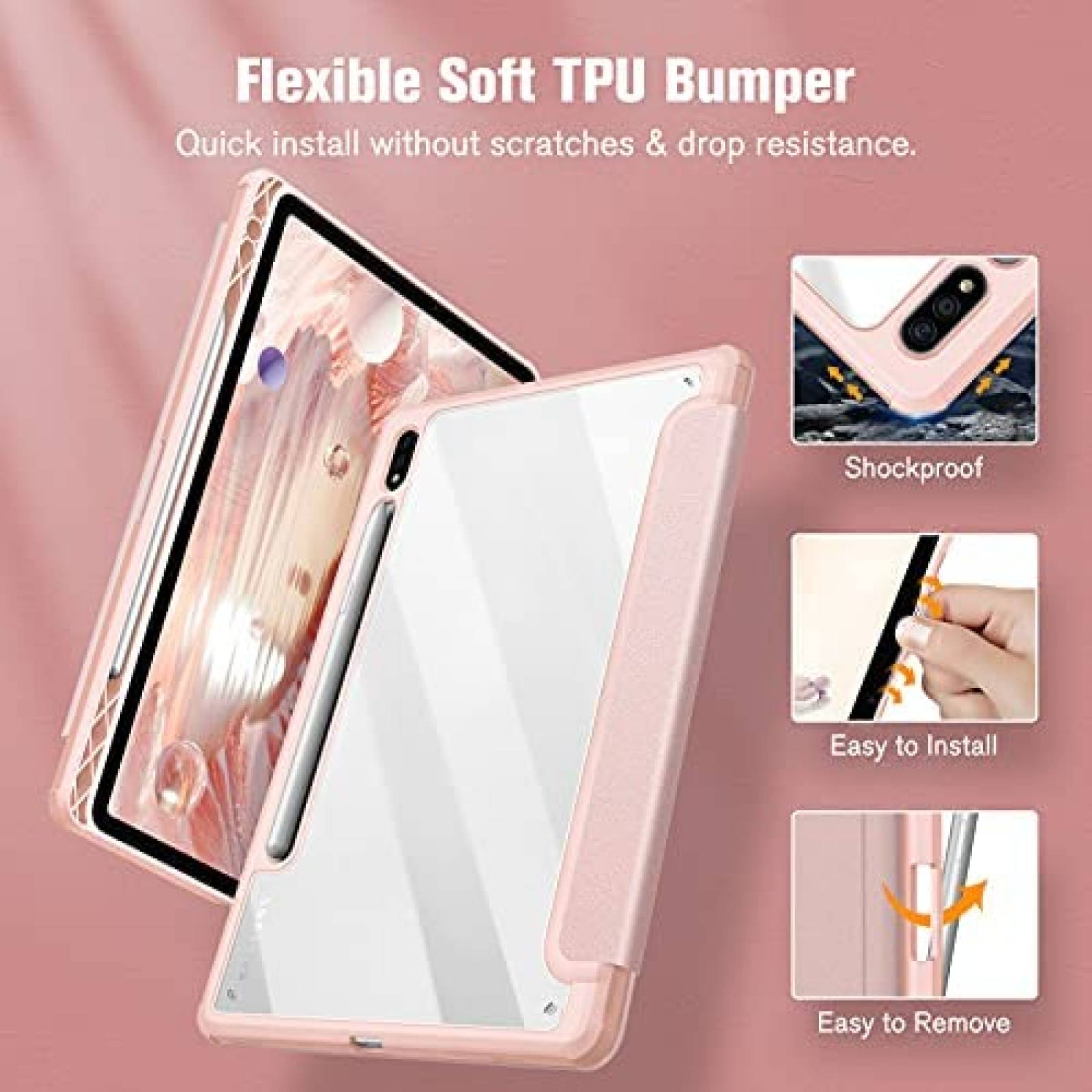Funda Fintie para Samsung Galaxy Tab S7 de 11'' -Rosa