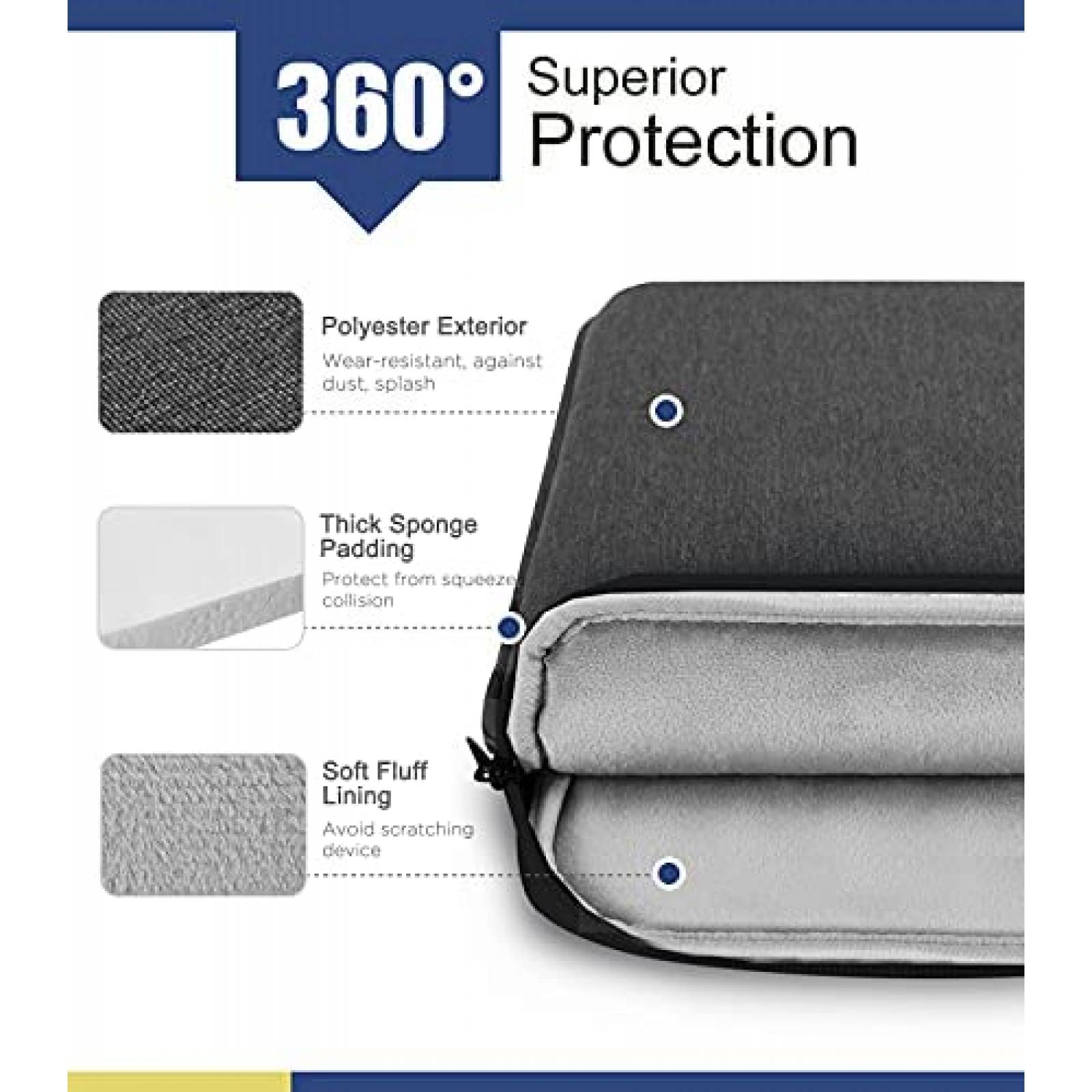 Estuche tablet MoKo tipo portafolio hasta 11" Poliester