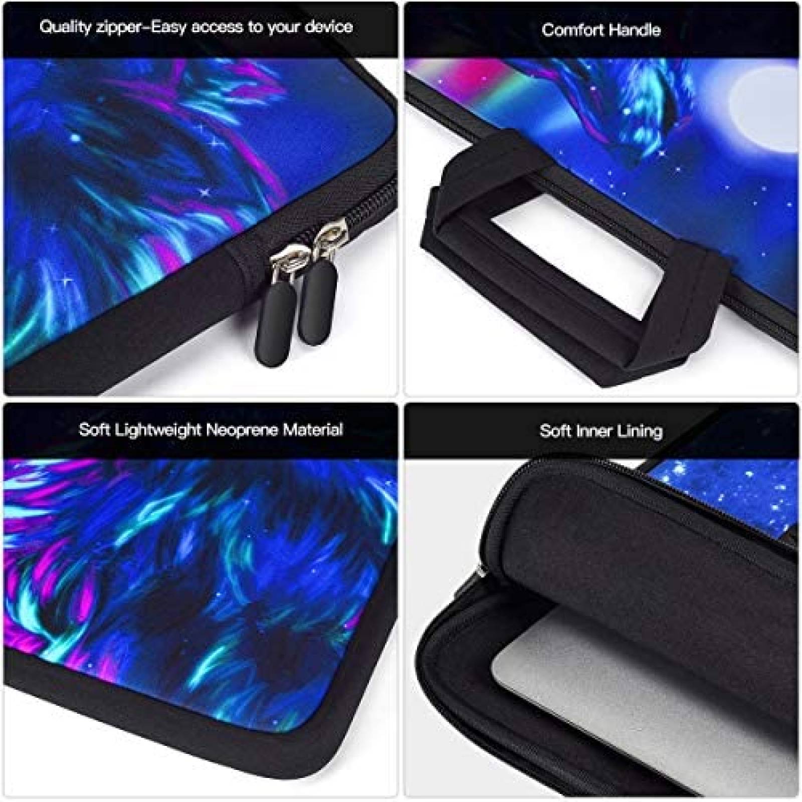 Mochila laptop DAMOMCO Lobo 14" Compatible de mano -Azul