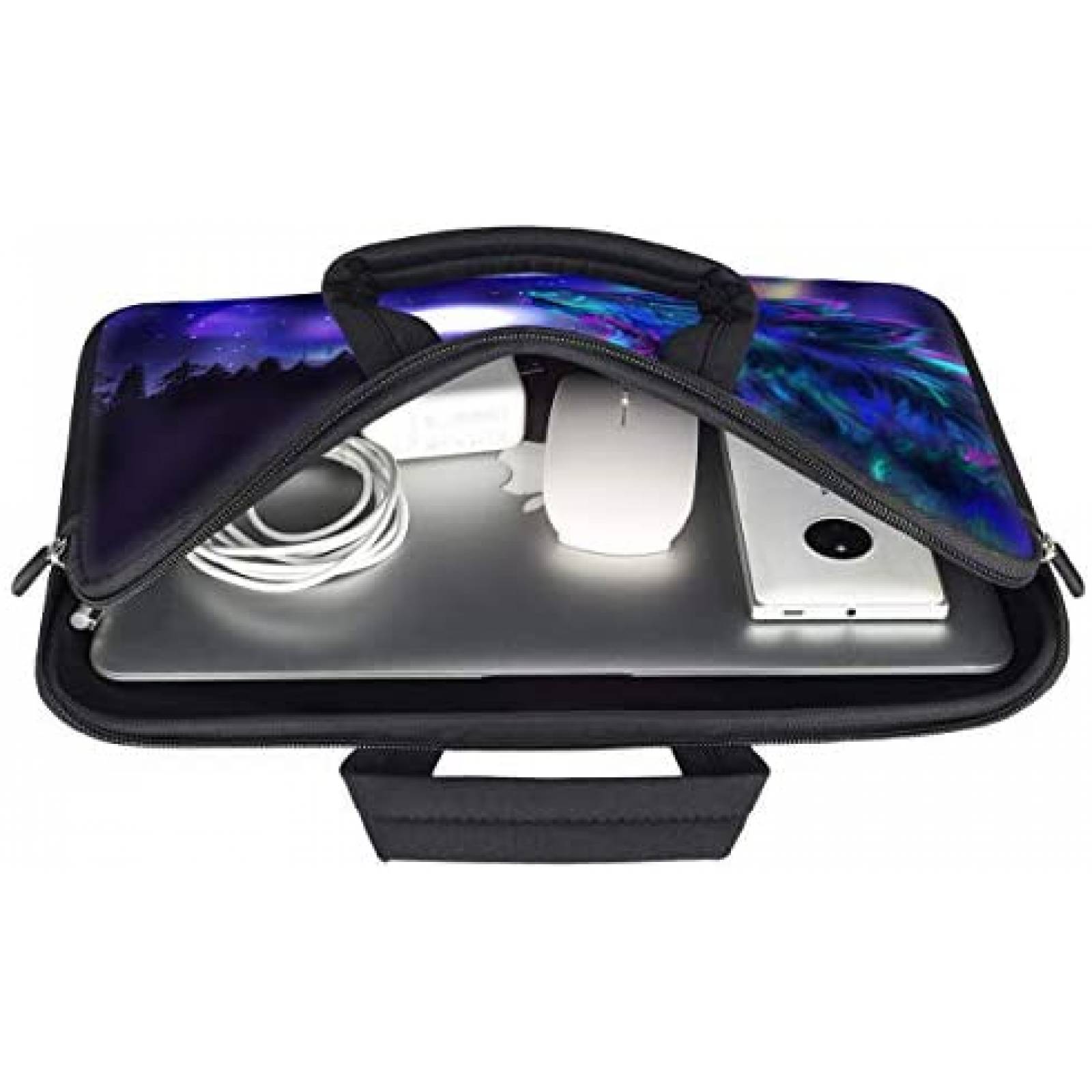 Mochila laptop DAMOMCO Lobo 14" Compatible de mano -Azul