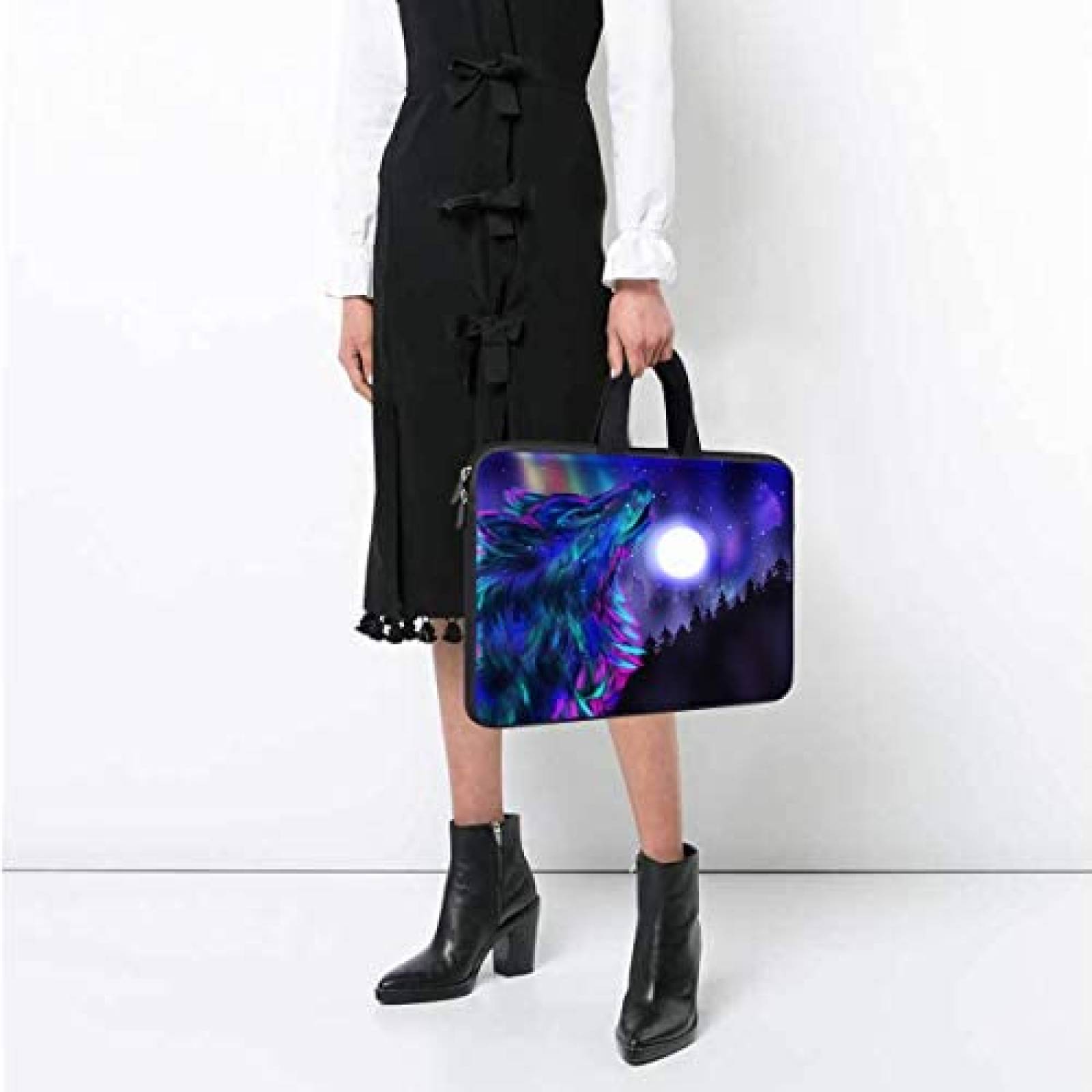 Mochila laptop DAMOMCO Lobo 14" Compatible de mano -Azul