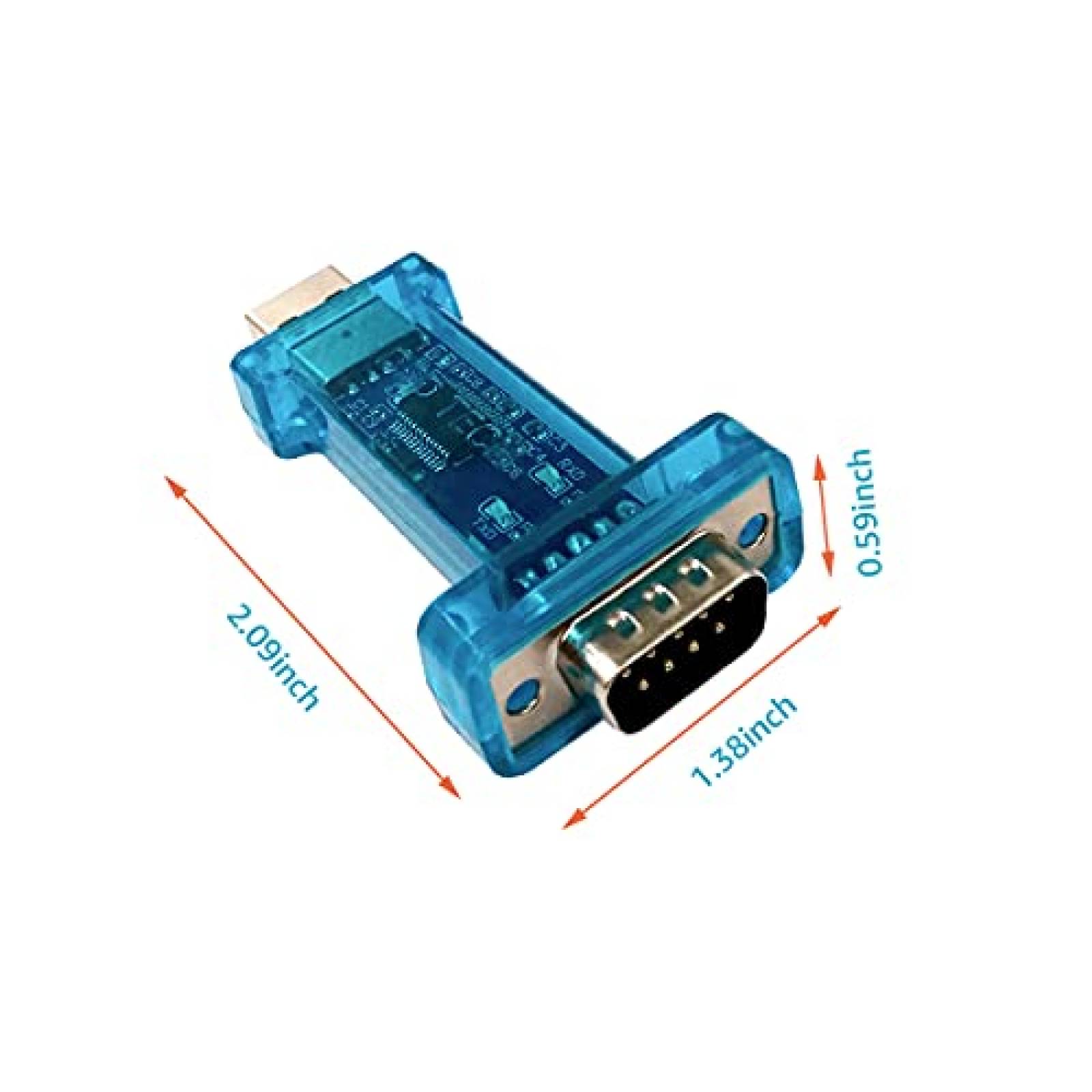 Adaptador DSD TECH SH-S10B USB a Serial RS232 DB9 -Azul