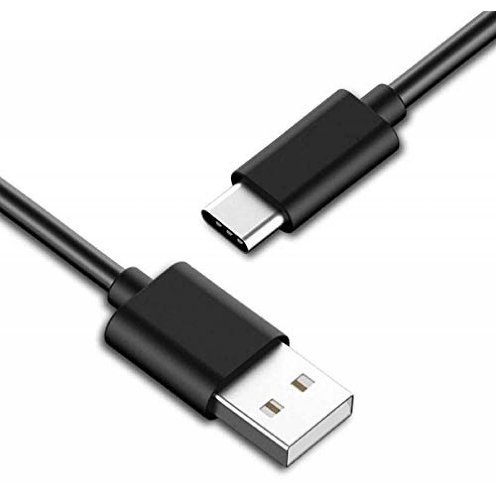 Cable Cargador ienza USB A a USB C de 6 Pies -Negro
