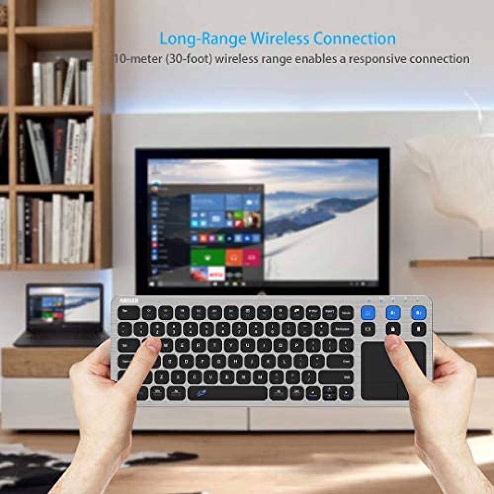 Teclado Arteck Touch TV universal inalambrico de 2.4G -Gris