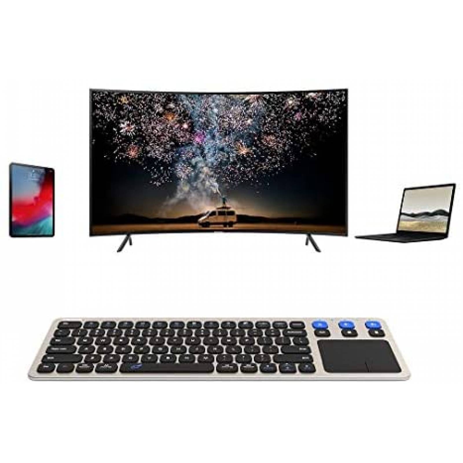 Teclado Arteck Touch TV universal inalambrico de 2.4G -Gris