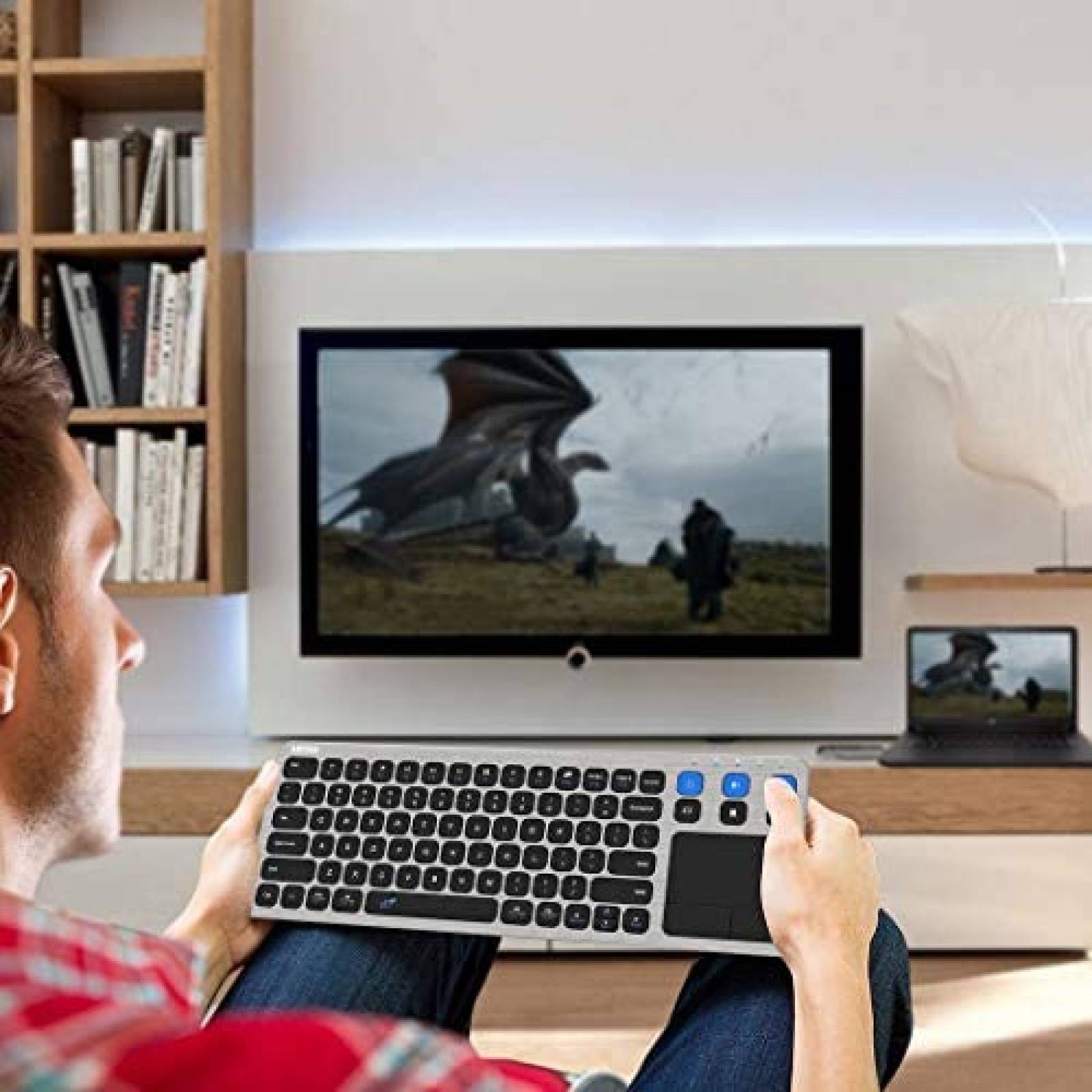 Teclado Arteck Touch TV universal inalambrico de 2.4G -Gris