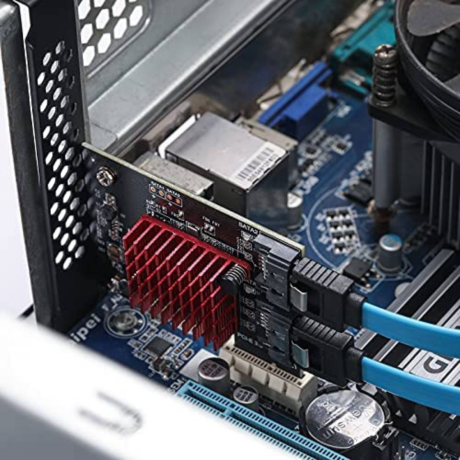 Tarjeta de Expansion MZHOU SATA 2 Puertos PCI-E 3.0 -Negro