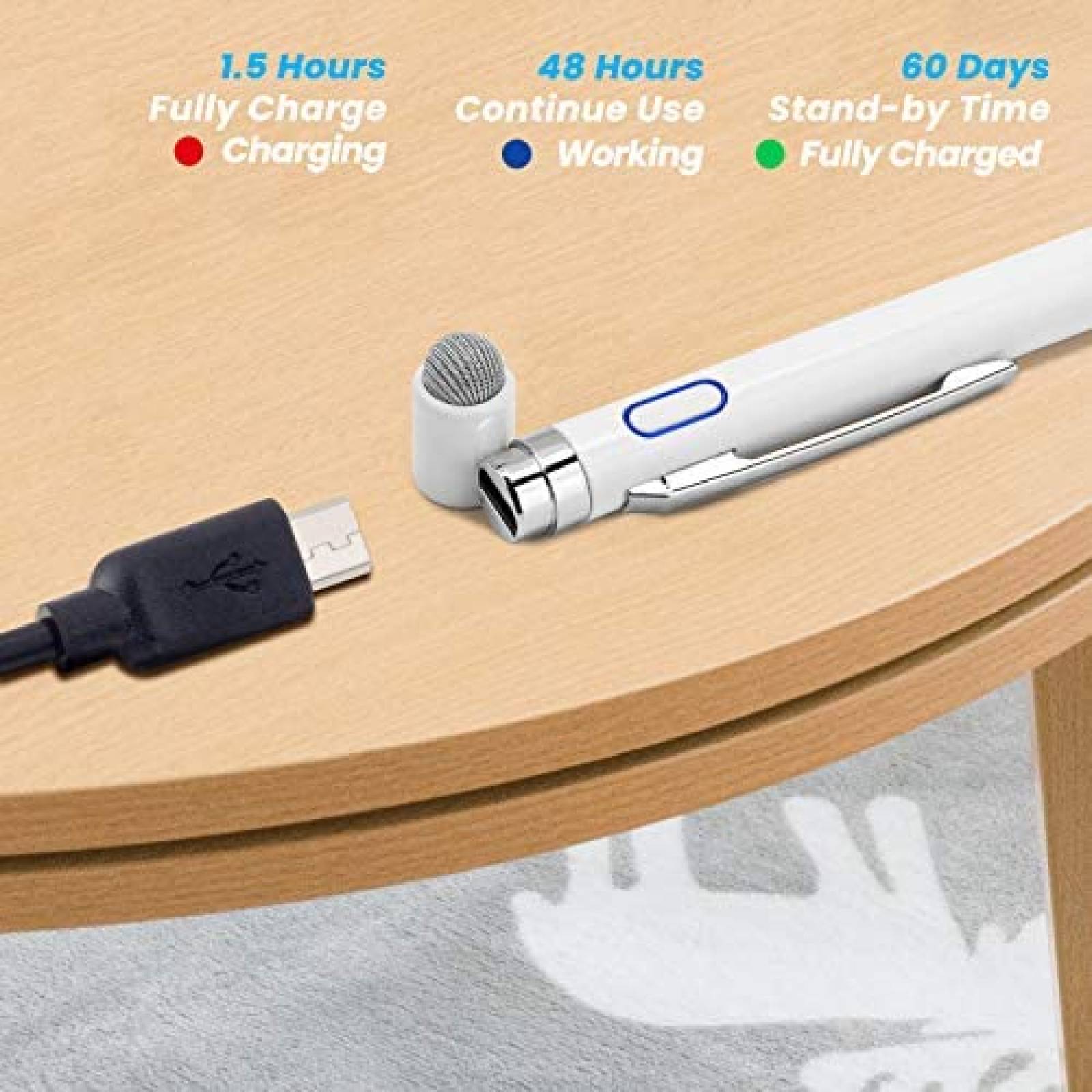 Pluma Stylus EDIVIA para Samsung Galaxy Tab A7 -Blanco