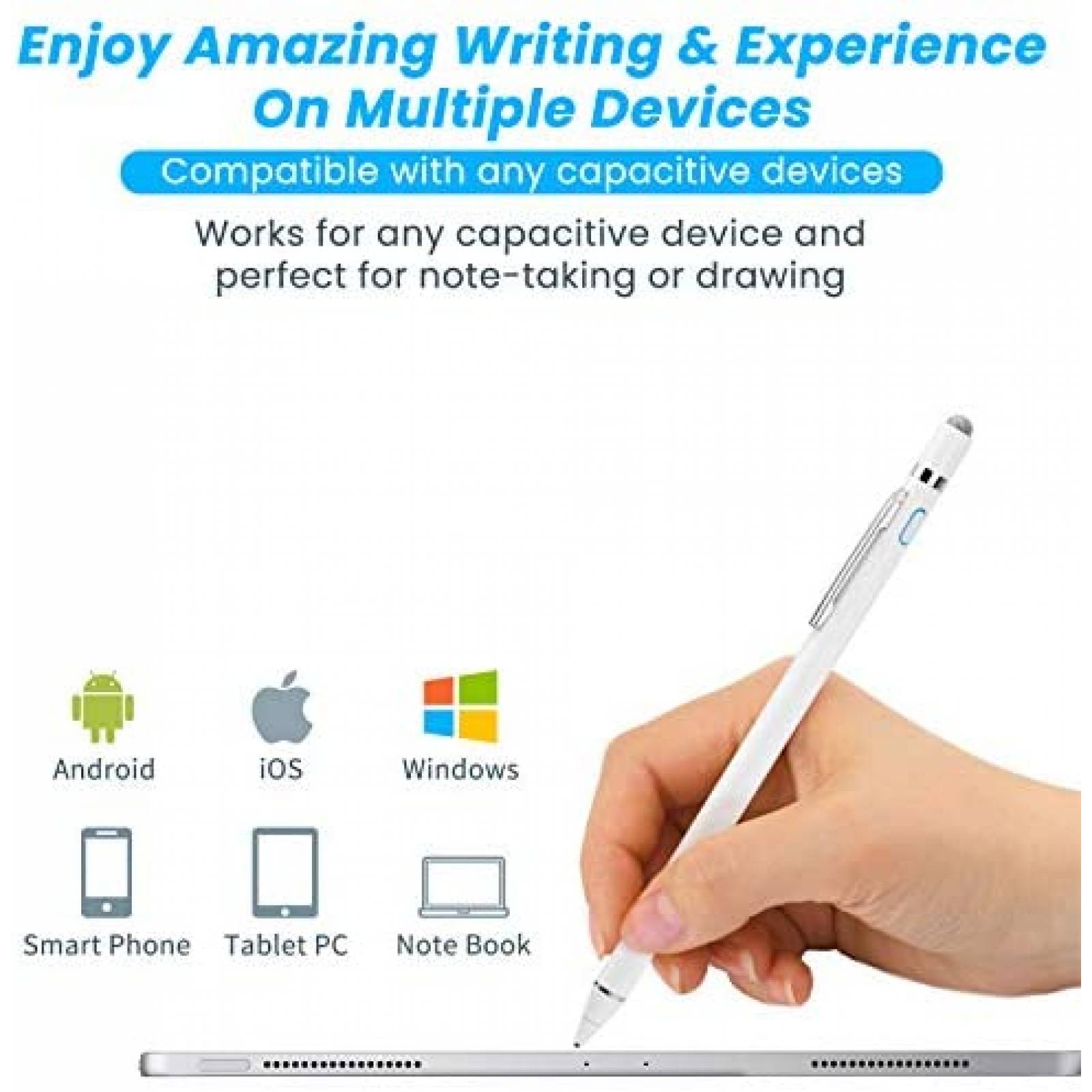 Pluma Stylus EDIVIA para Samsung Galaxy Tab A7 -Blanco