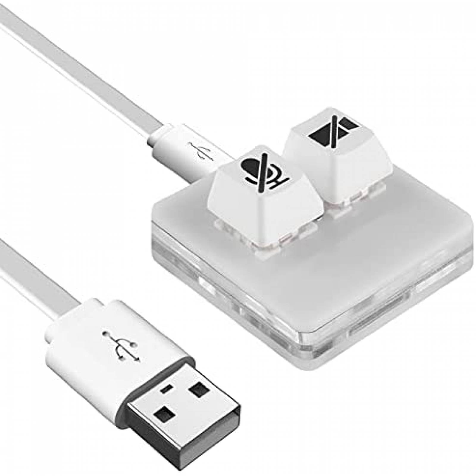 Teclas de Mute para Zoom Linkidea USB para MacOS -Blanco