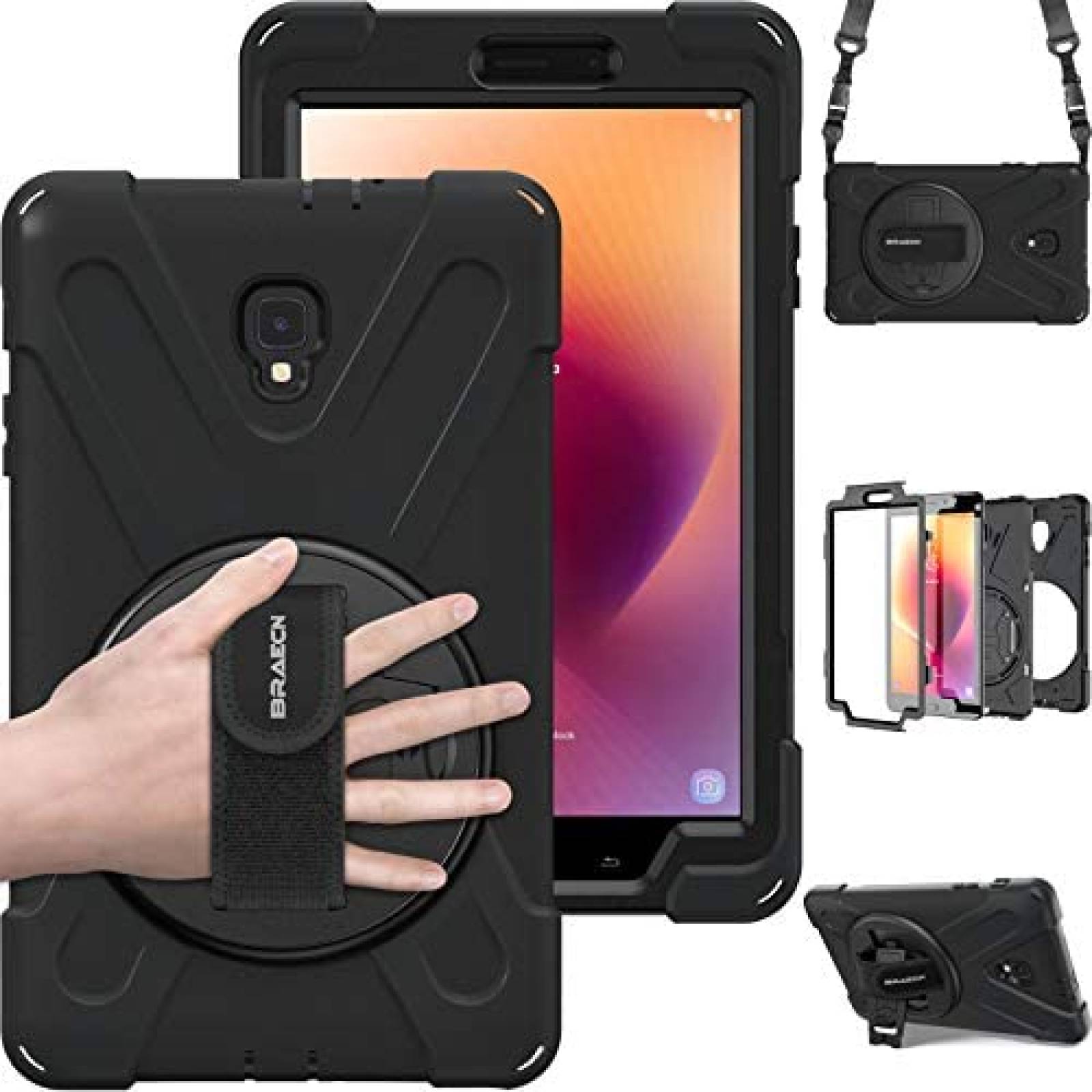 Funda Rigida BRAECN para Galaxy Tab A 8.0'' -Negro