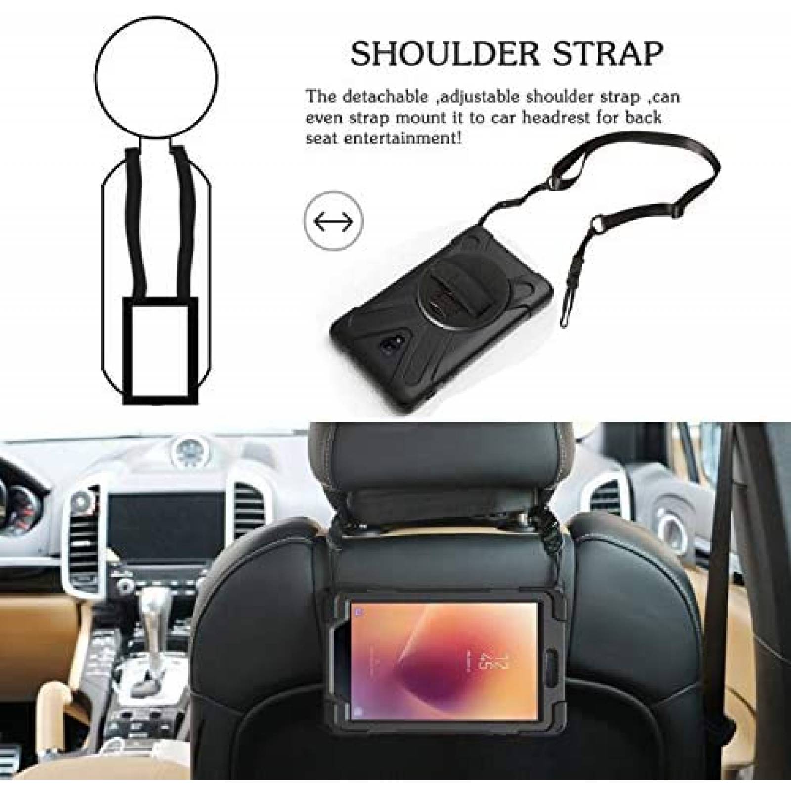 Funda Rigida BRAECN para Galaxy Tab A 8.0'' -Negro