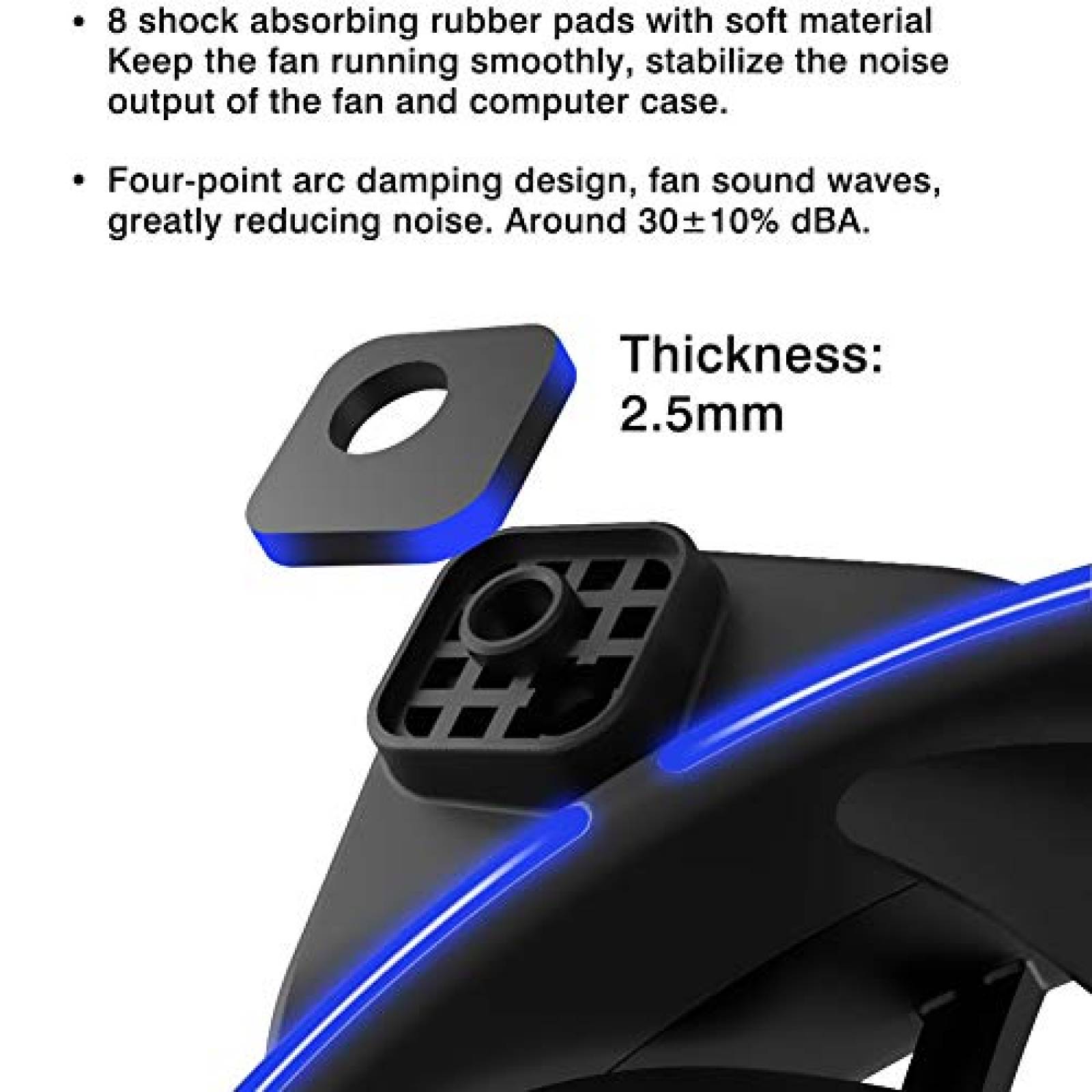 Enfriador de CPU PCCOOLER Gl-46U LED de 120 mm -Negro