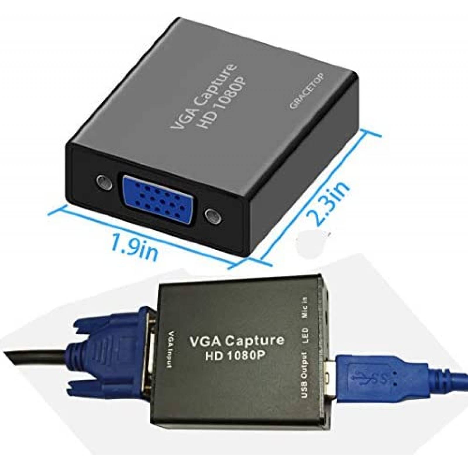 Tarjeta de captura Generico VGA a USB con entrada microfono