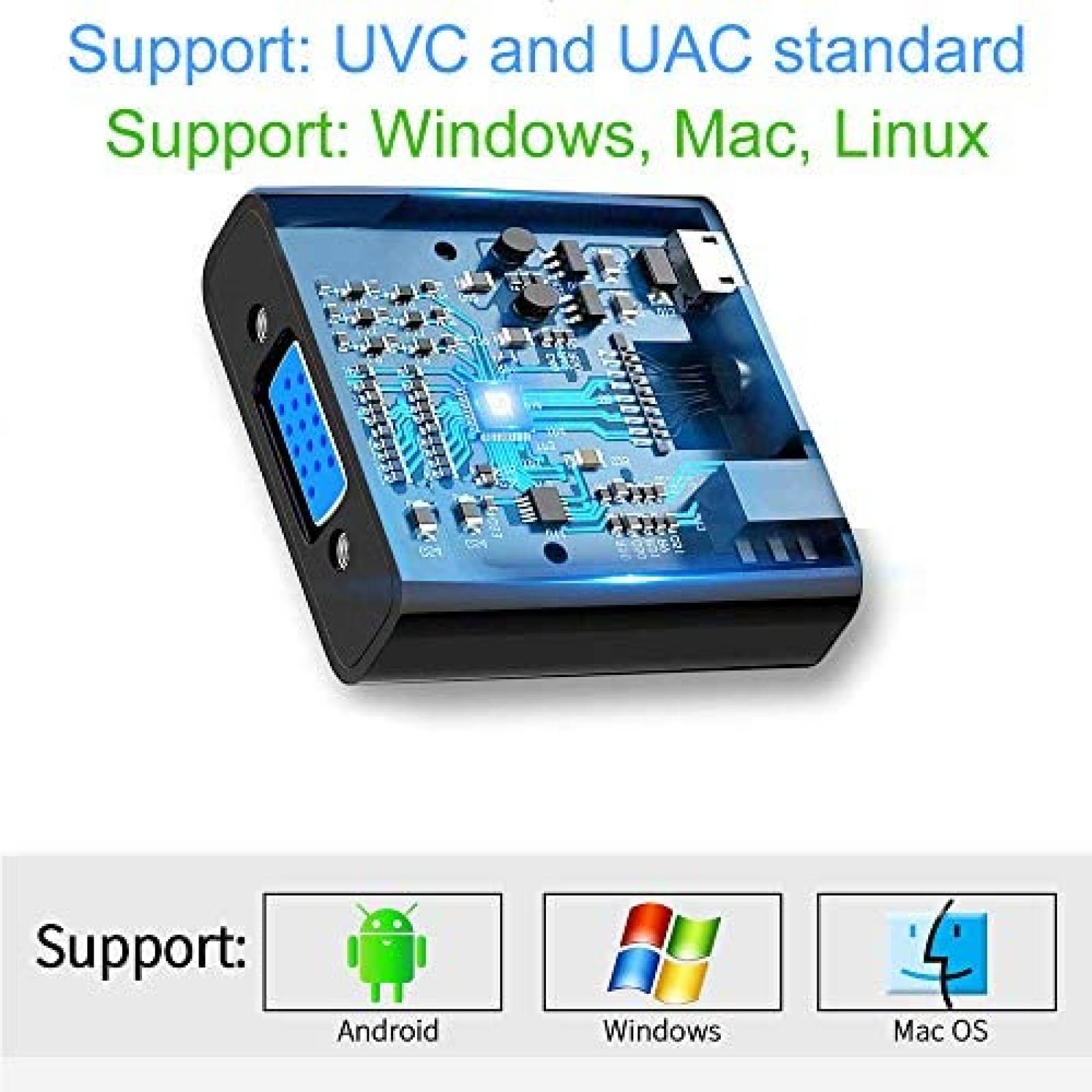 Tarjeta de captura Generico VGA a USB con entrada microfono