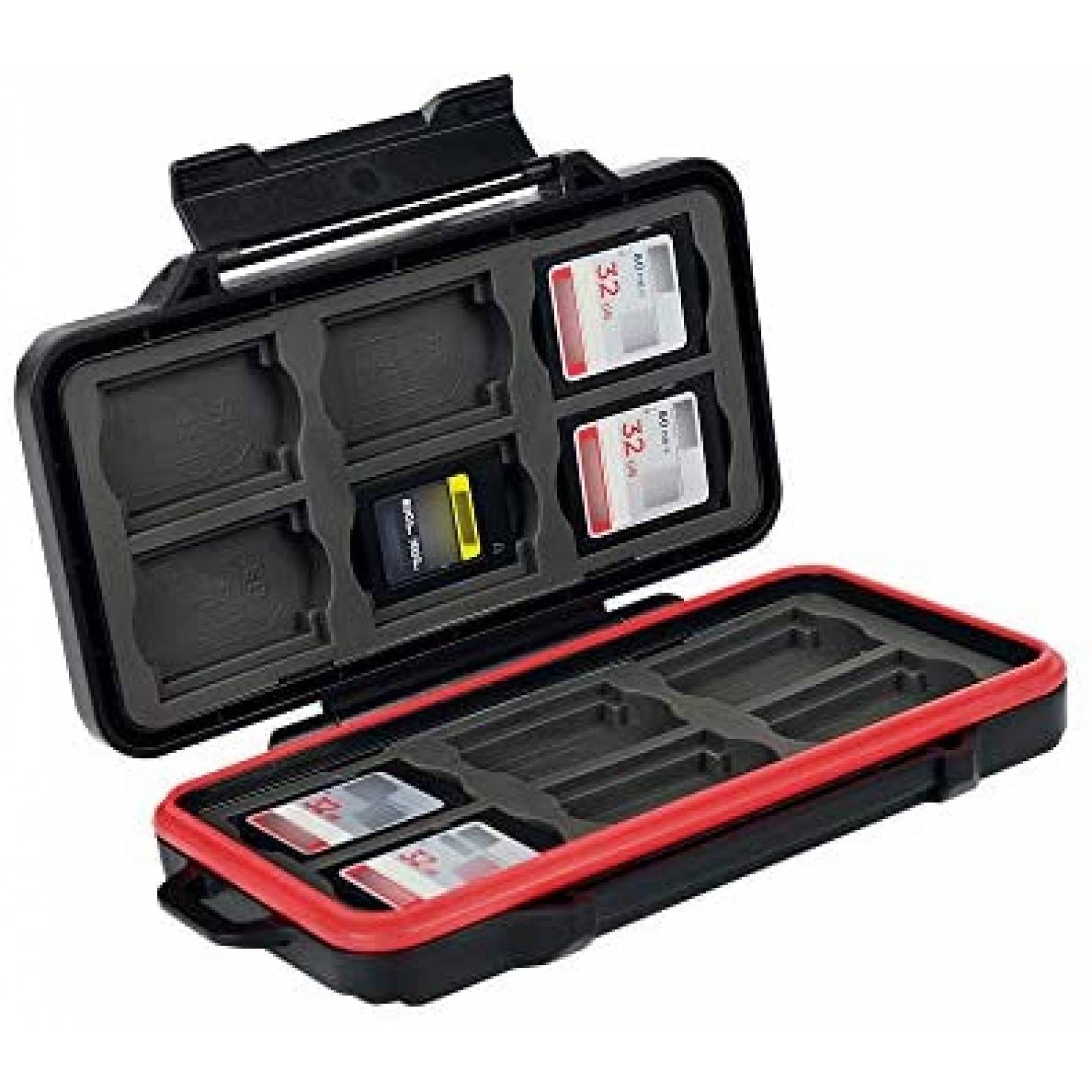 Estuche Tarjetas SD PROfezzion Impermeable Rigido -Negro