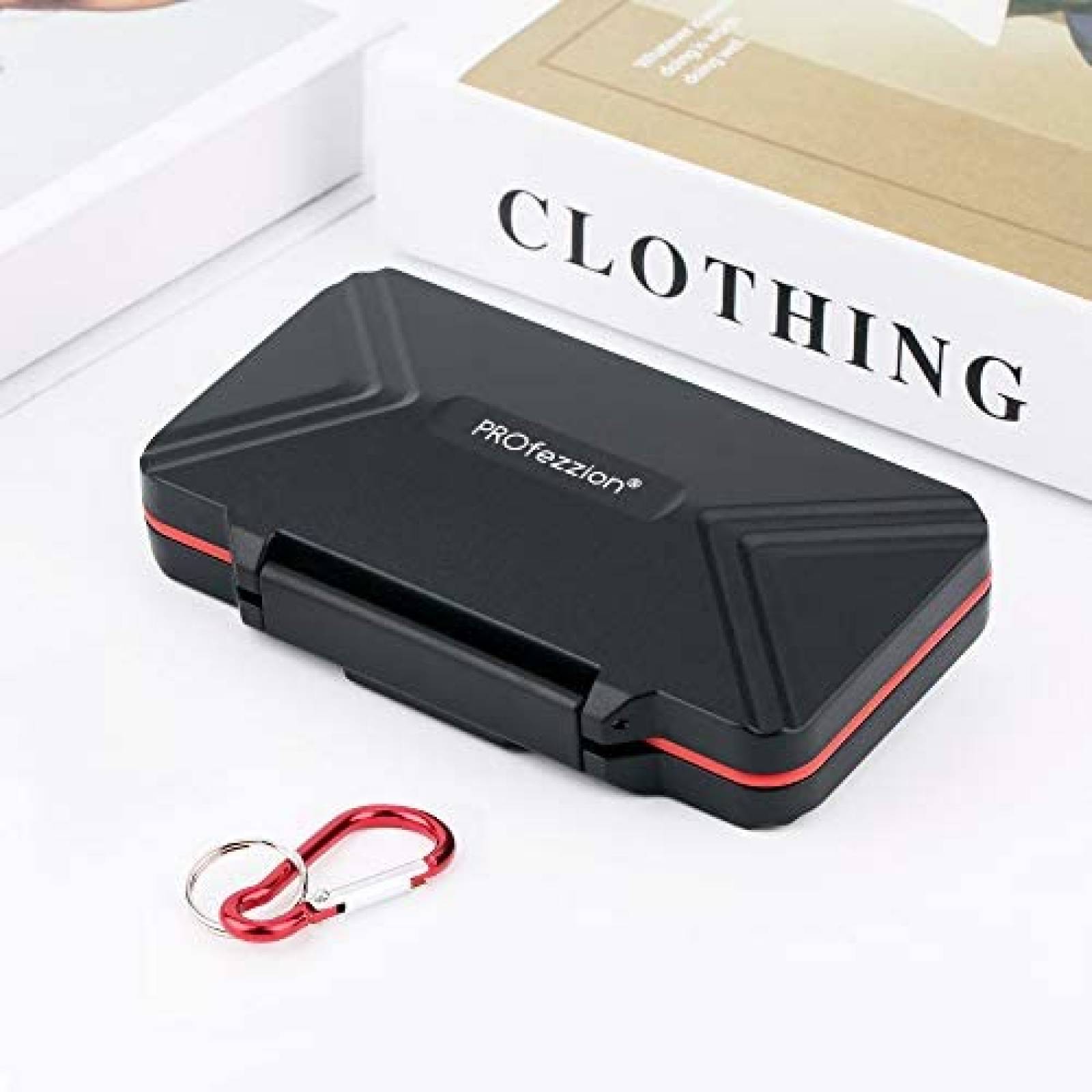 Estuche Tarjetas SD PROfezzion Impermeable Rigido -Negro