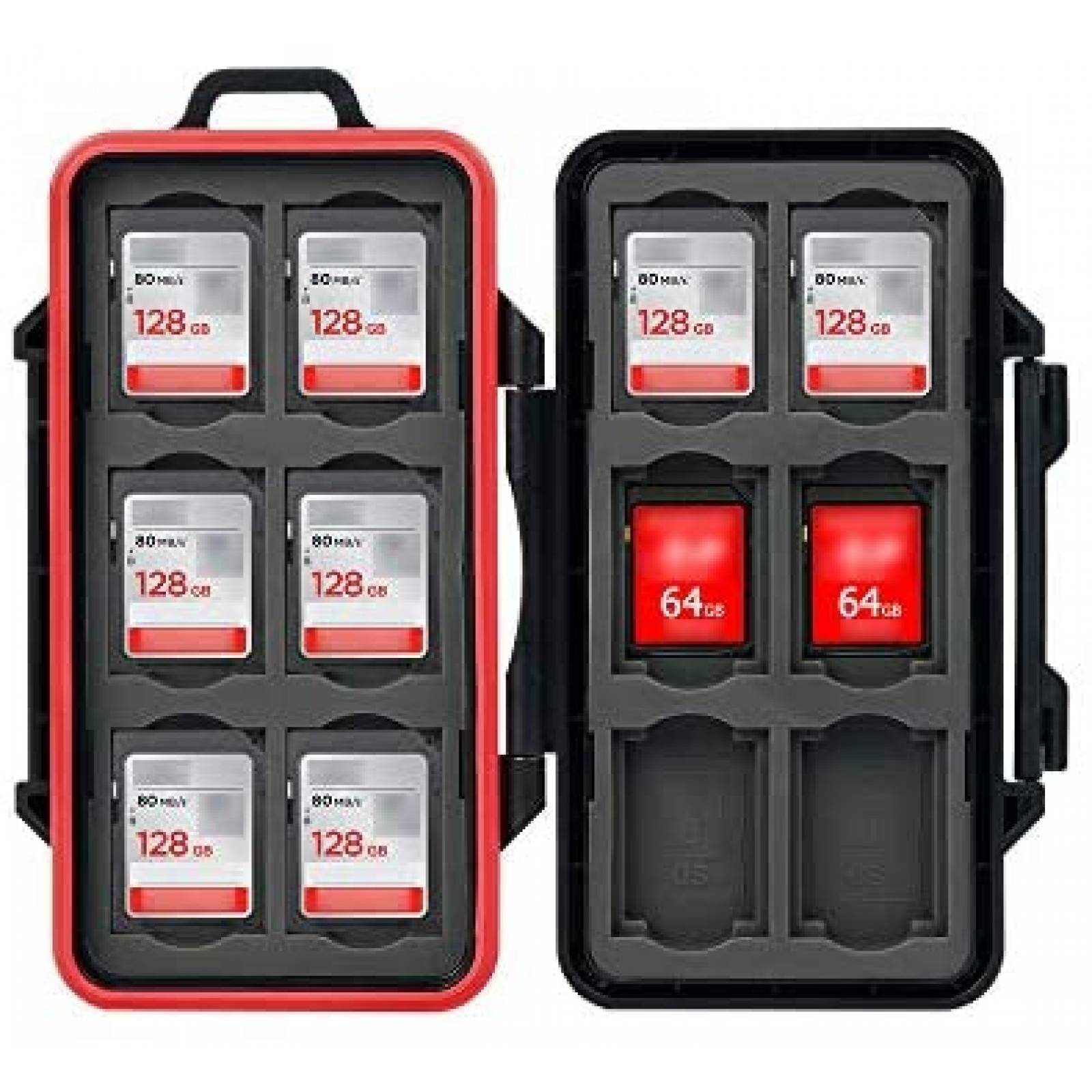 Estuche Tarjetas SD PROfezzion Impermeable Rigido -Negro