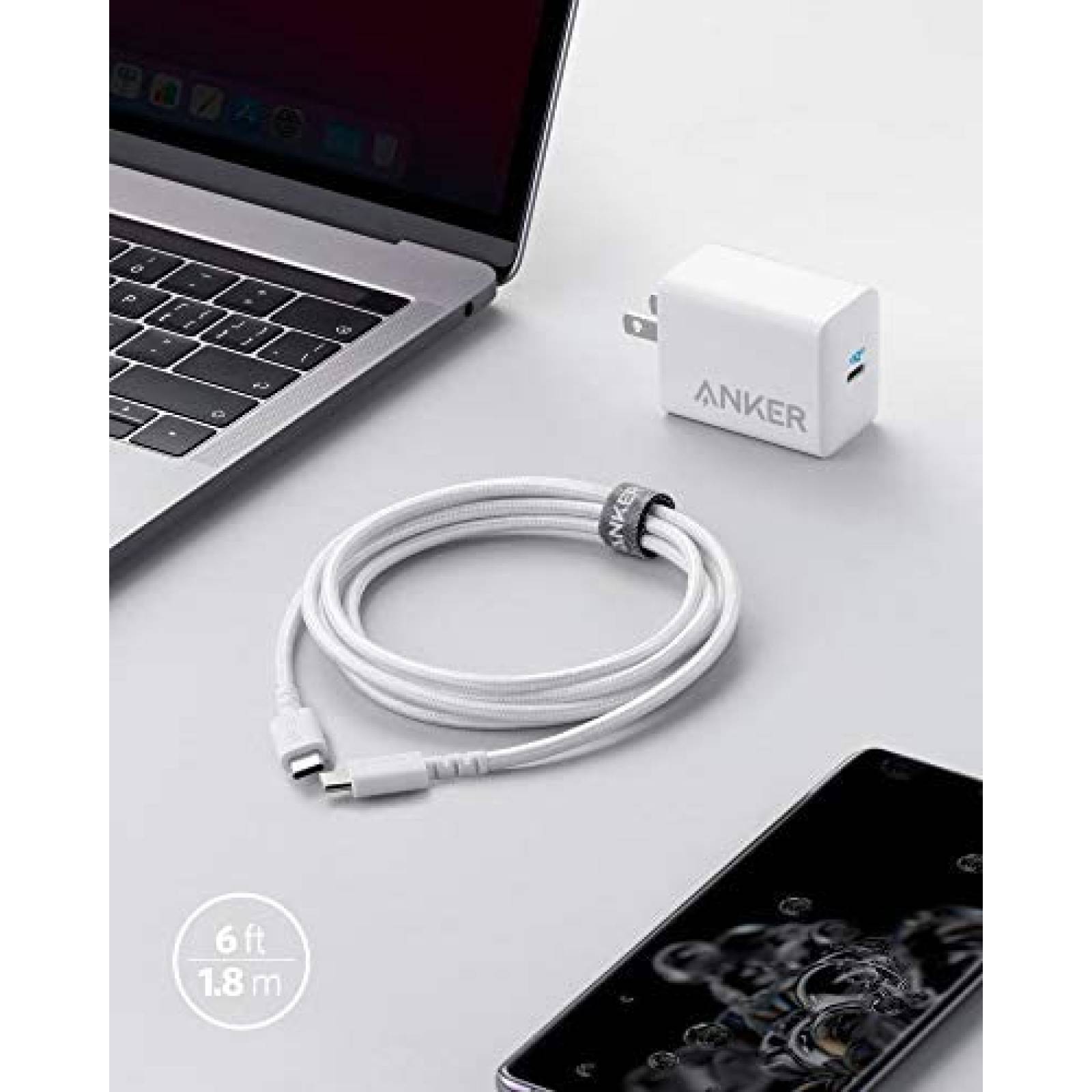 Cargador Anker A2718 USB C 65W Compatible carga rapida