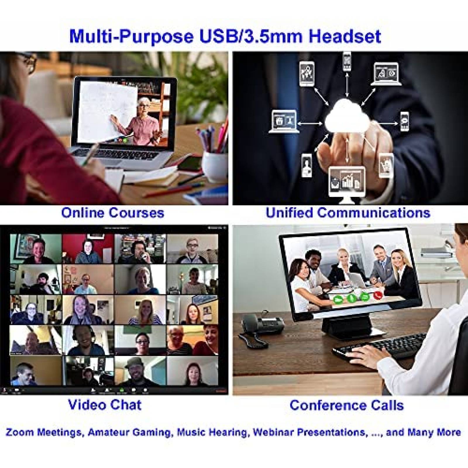 Auriculares KEMEILE USB para celular con microfono -Negro