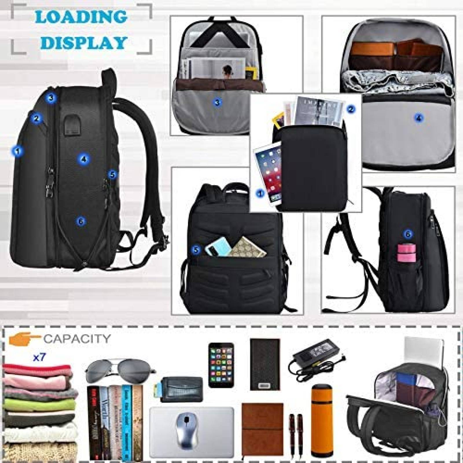 Mochila ZINZ para computadora portatil de 15 15.6 y 16"