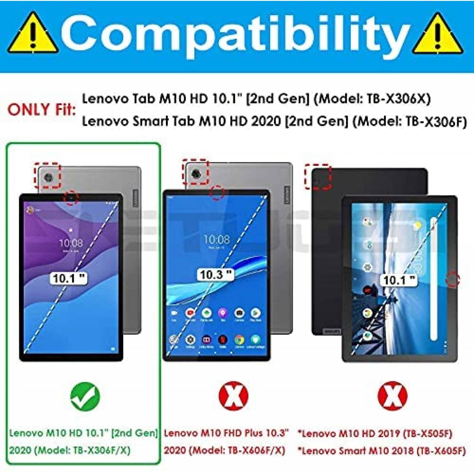 Carcaza tablet DETUOSI Lenovo Tab M10 10.1" Compatible -Azul