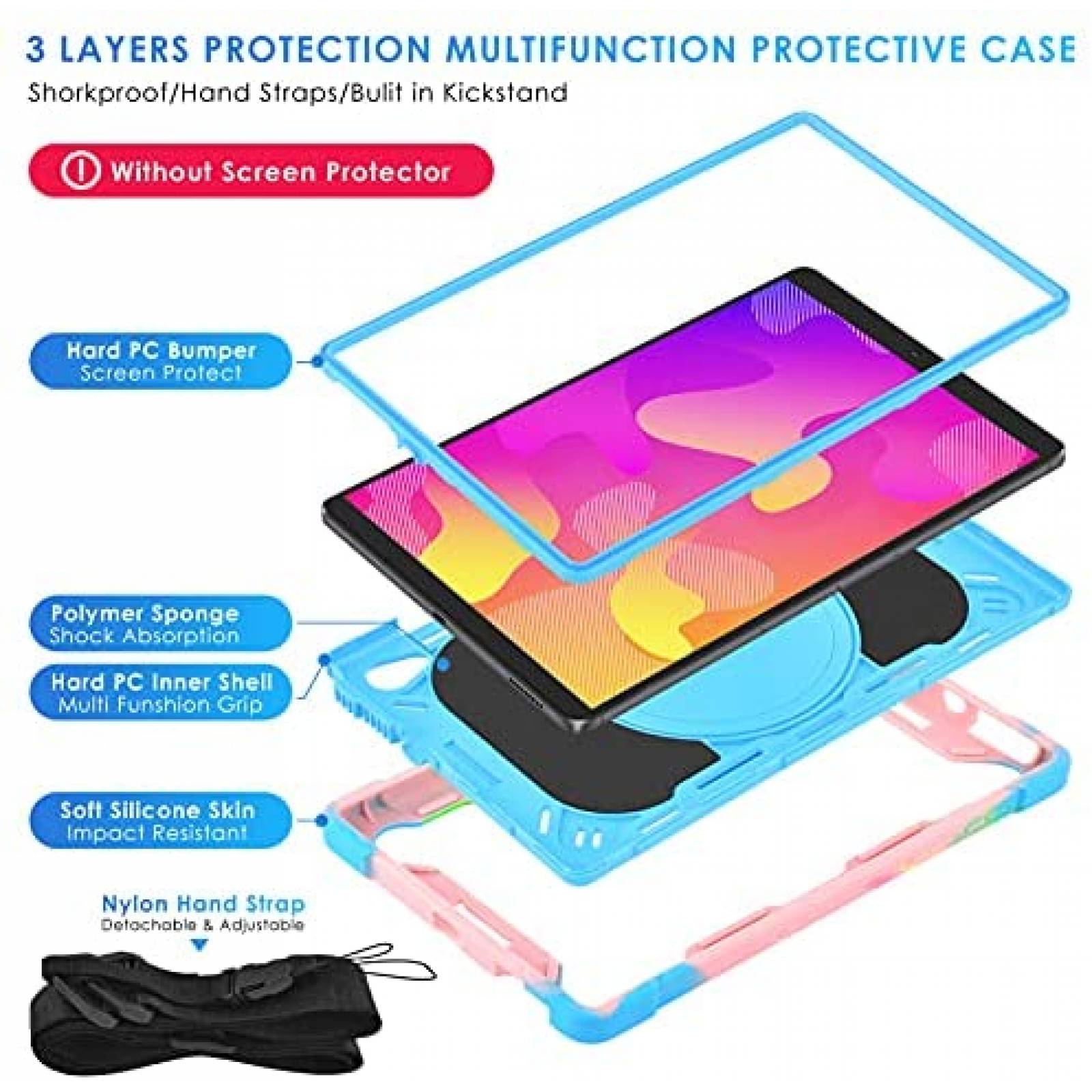 Carcaza tablet DETUOSI Lenovo Tab M10 10.1" Compatible -Azul