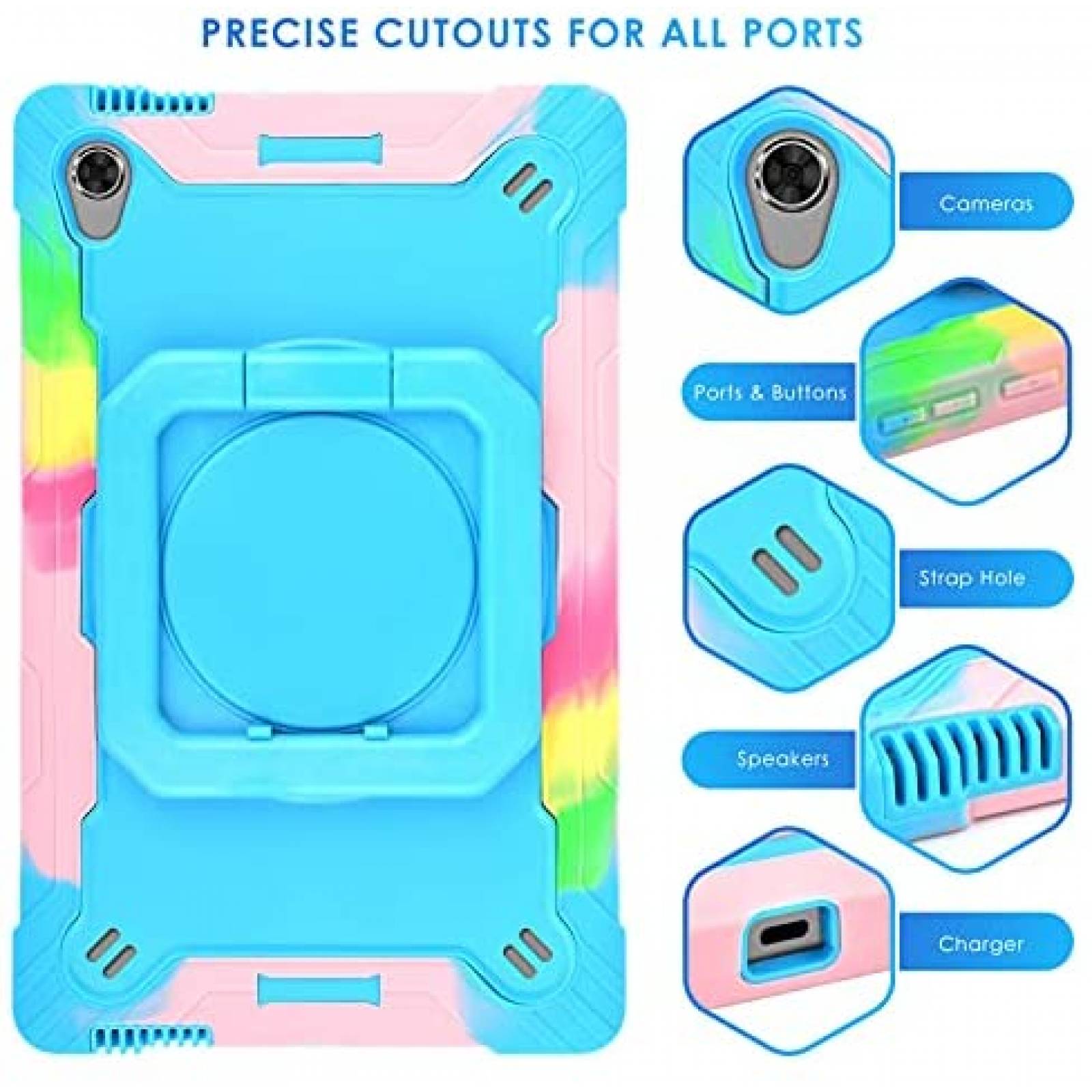 Carcaza tablet DETUOSI Lenovo Tab M10 10.1" Compatible -Azul