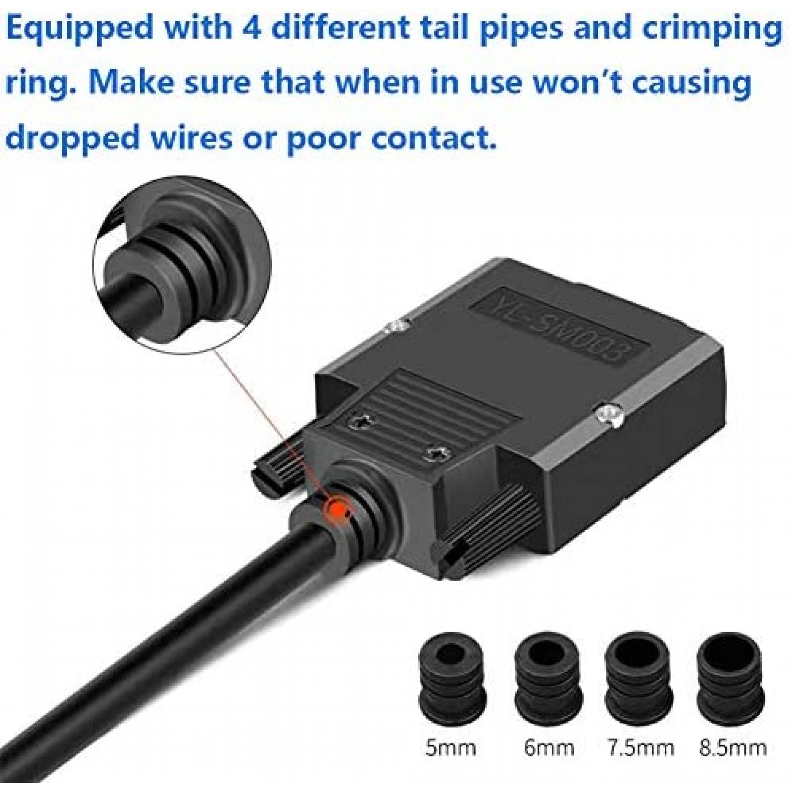 Pack conector RS232 Jienk DB15 x4 macho y hembra -Negro