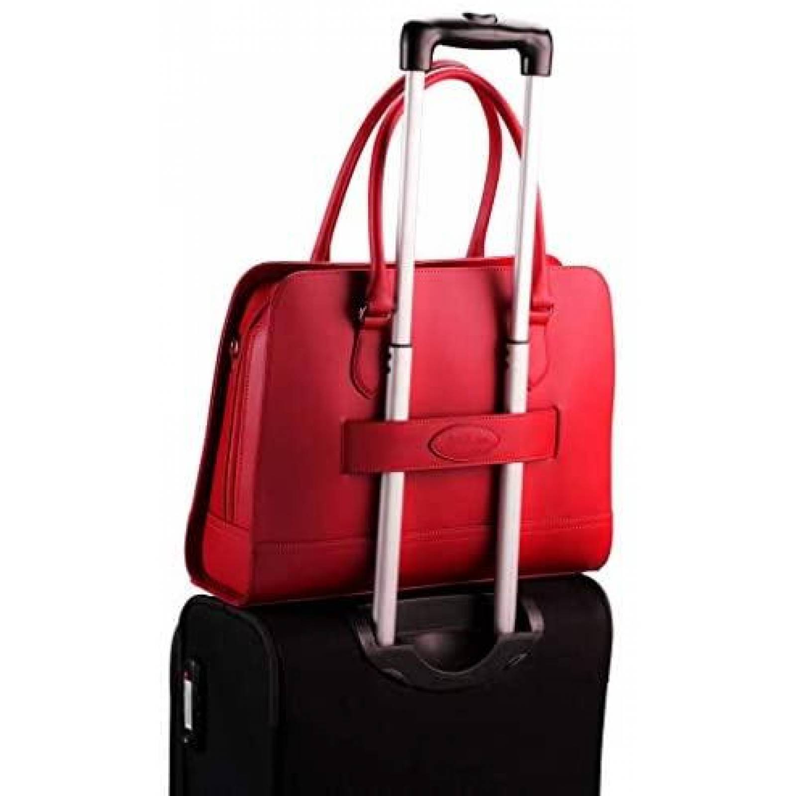 Bolso para Mujer Su.B.dgn de Piel para Laptop 13'' -Rojo