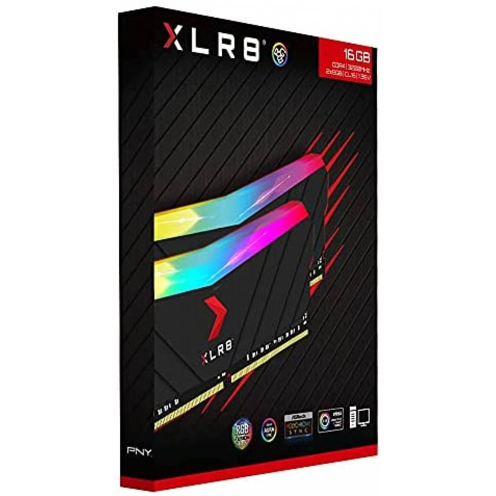 Memoria RAM de escritorio PNY XLR8 16GB RGB DDR4 3200MHz