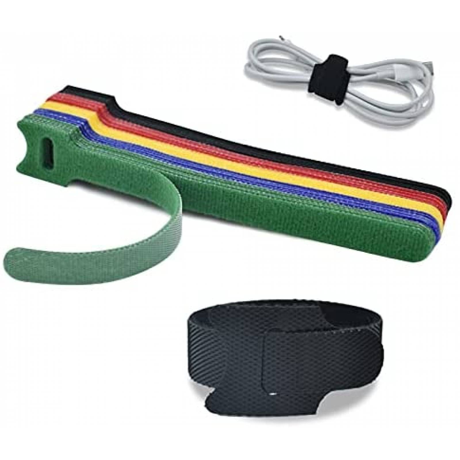 Tiras Organizadoras Cables AOKLANT Microfibra Electronico