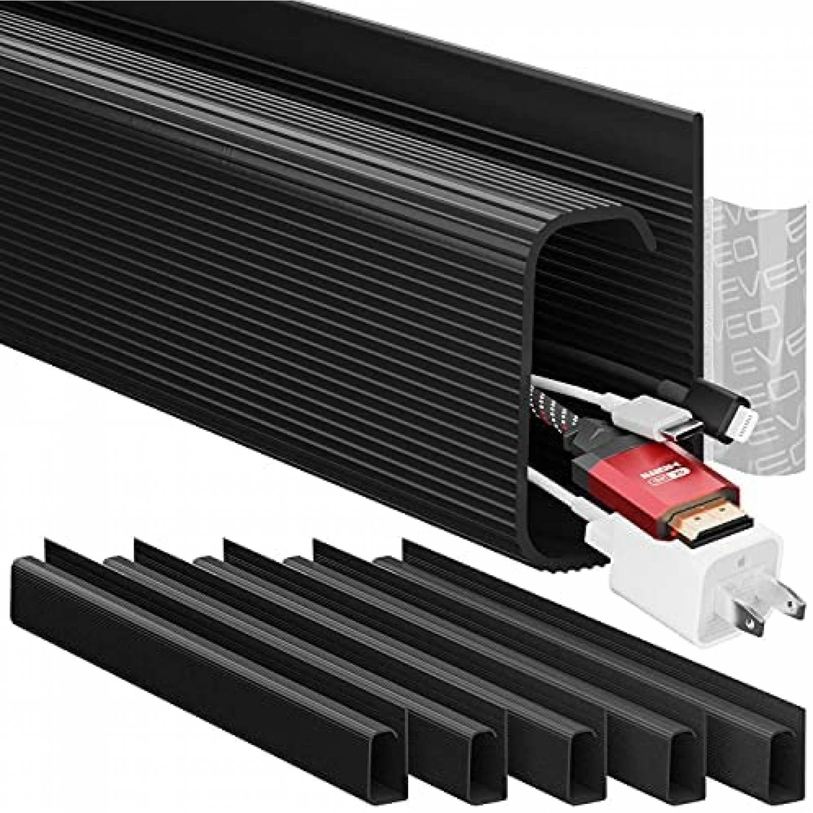 Canal J de gestion de cables EVEO de 96 pulgadas 6 unidades