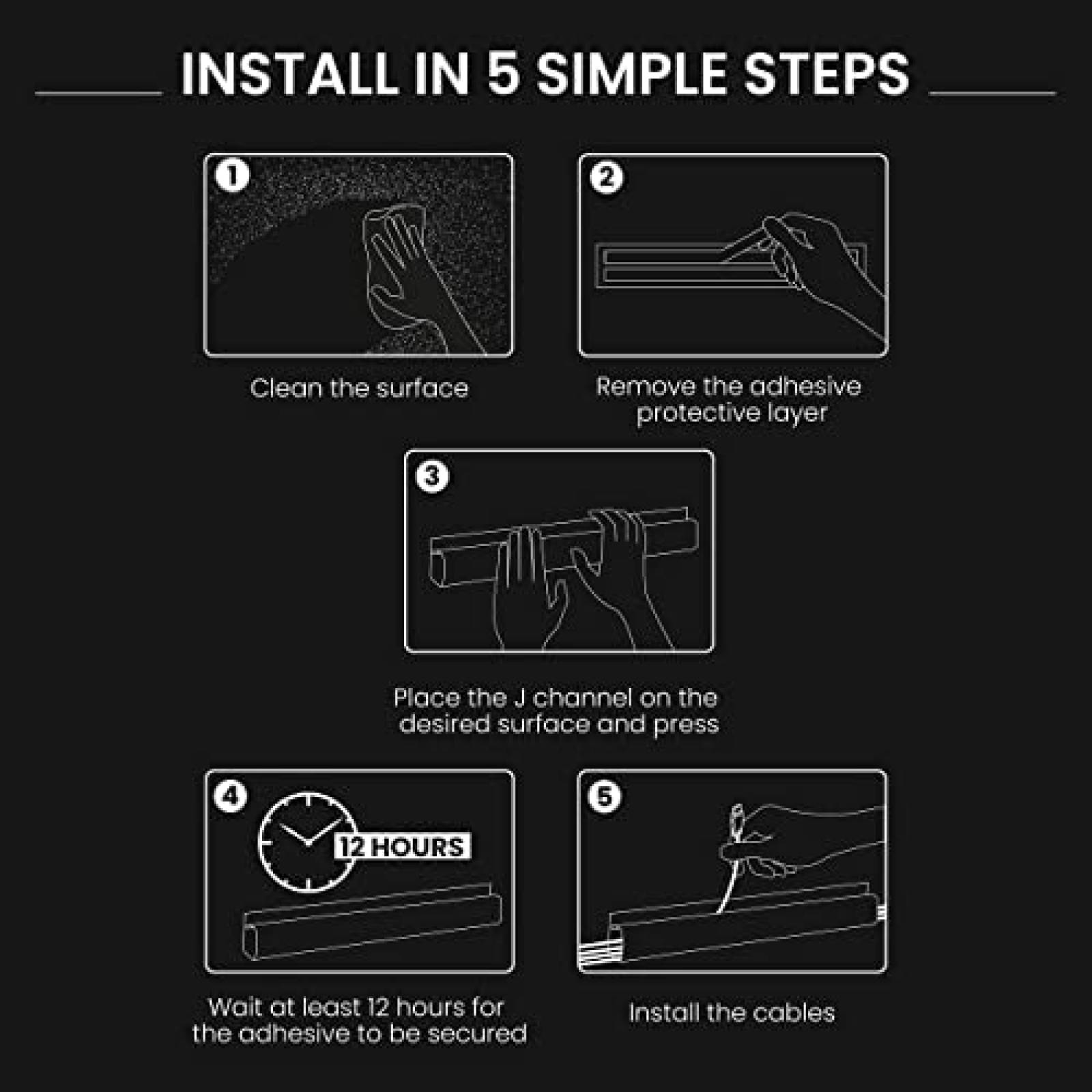 Canal J de gestion de cables EVEO de 96 pulgadas 6 unidades