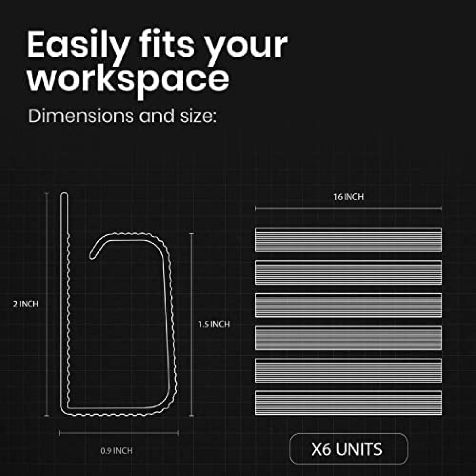 Canal J de gestion de cables EVEO de 96 pulgadas 6 unidades