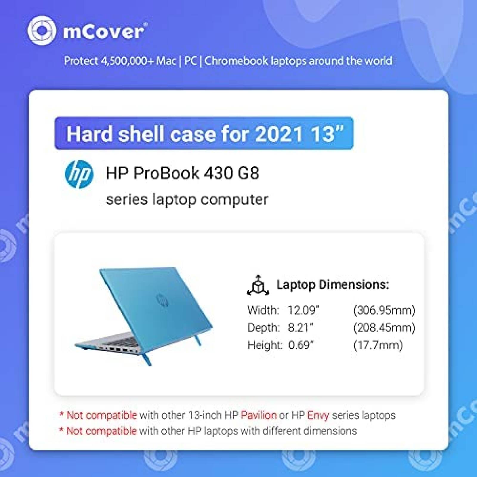 Funda mCover para HP ProBook 430 G8 13" rigida -Naranja