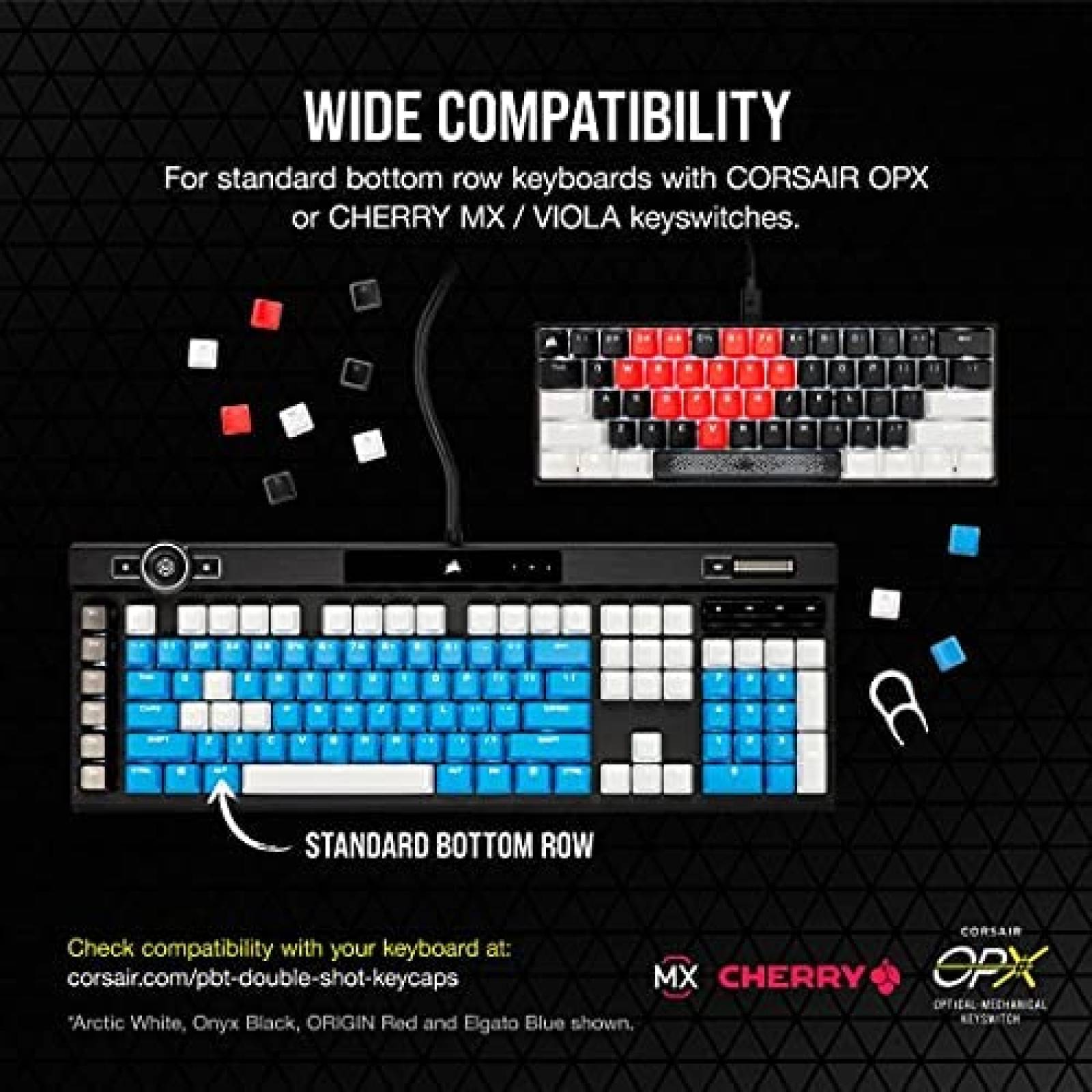 Kit de modificacion de teclas Corsair PBT de doble disparo