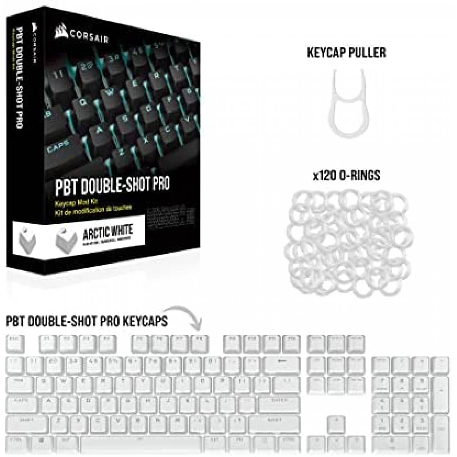 Kit de modificacion de teclas Corsair PBT de doble disparo