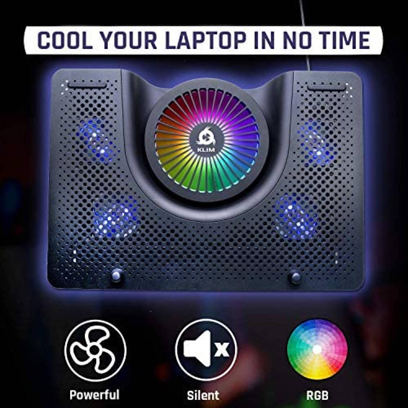 Base de enfriamiento KLIM Nova Compatible con Laptop 11"-19"
