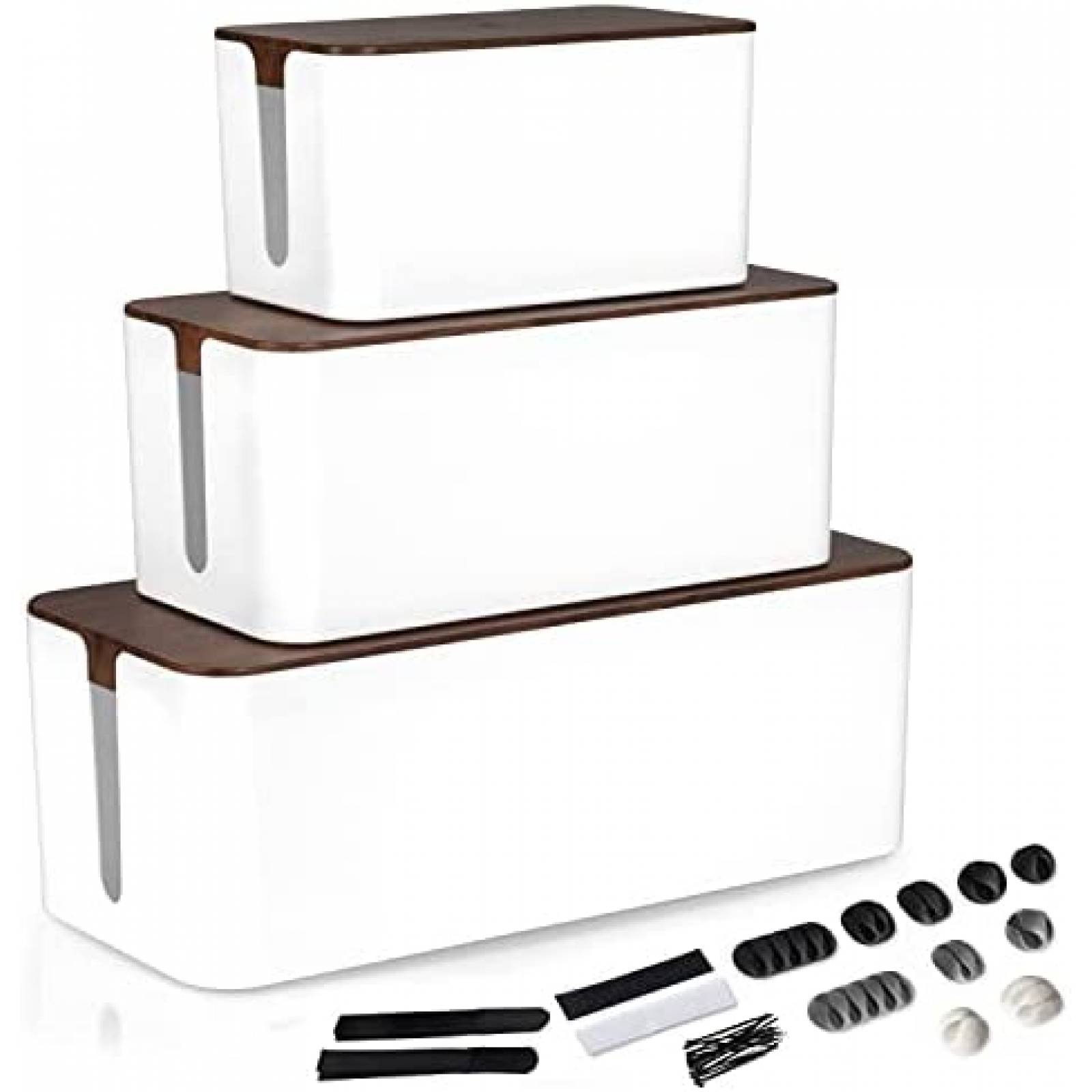 Cajas para Organizar Cables Iron Forge Cable Store 3pzas