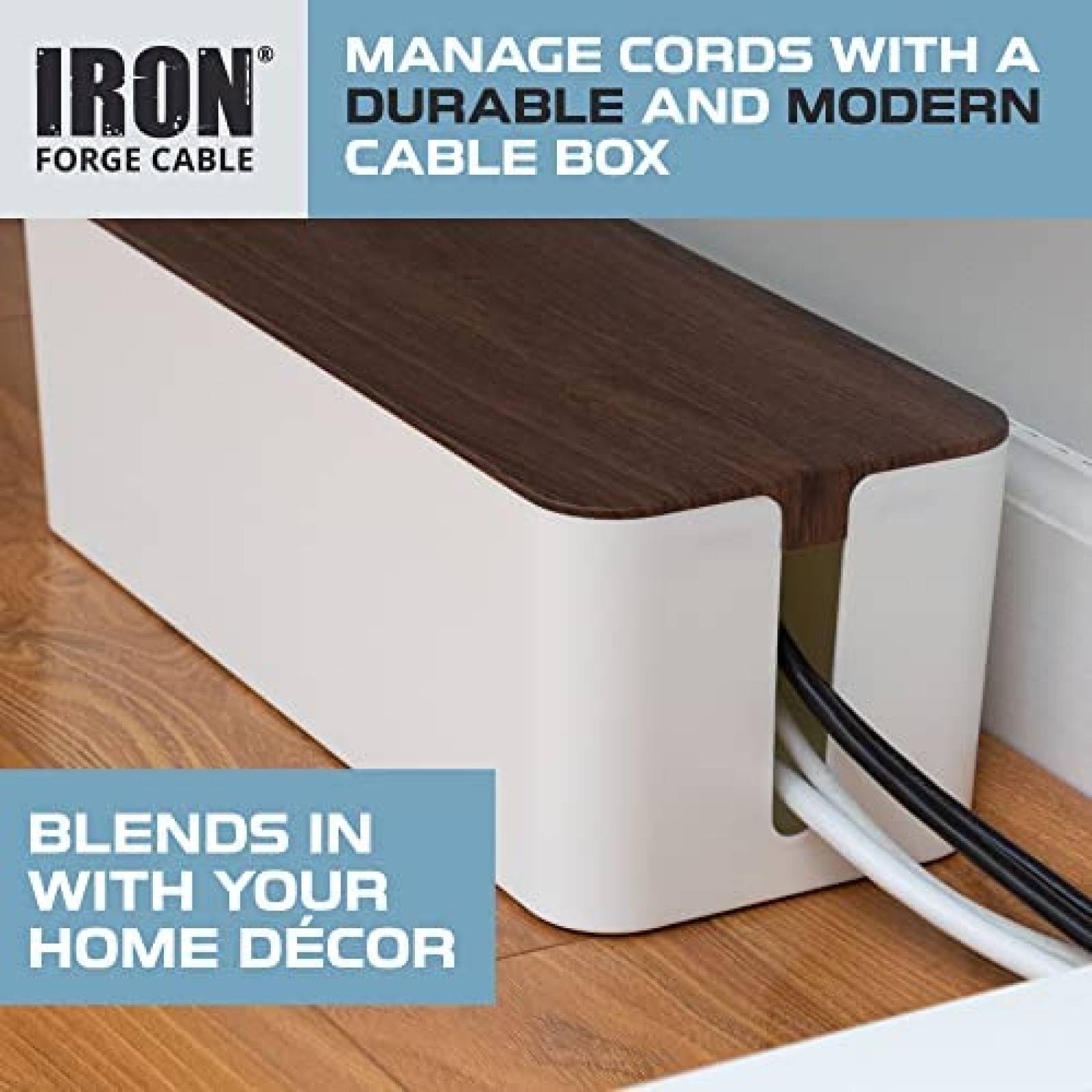 Cajas para Organizar Cables Iron Forge Cable Store 3pzas