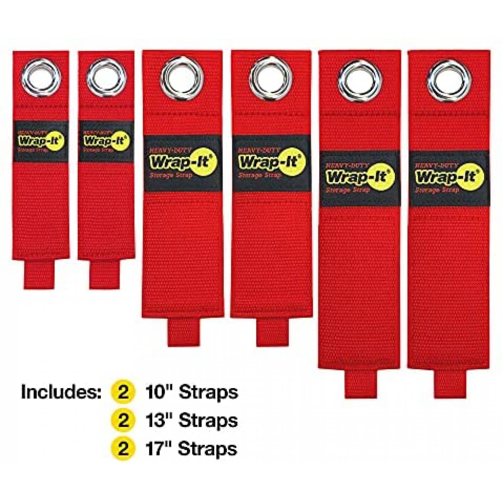 Correa Organizadora para Cables Wrap-It Storage 6 Pzs -Rojo