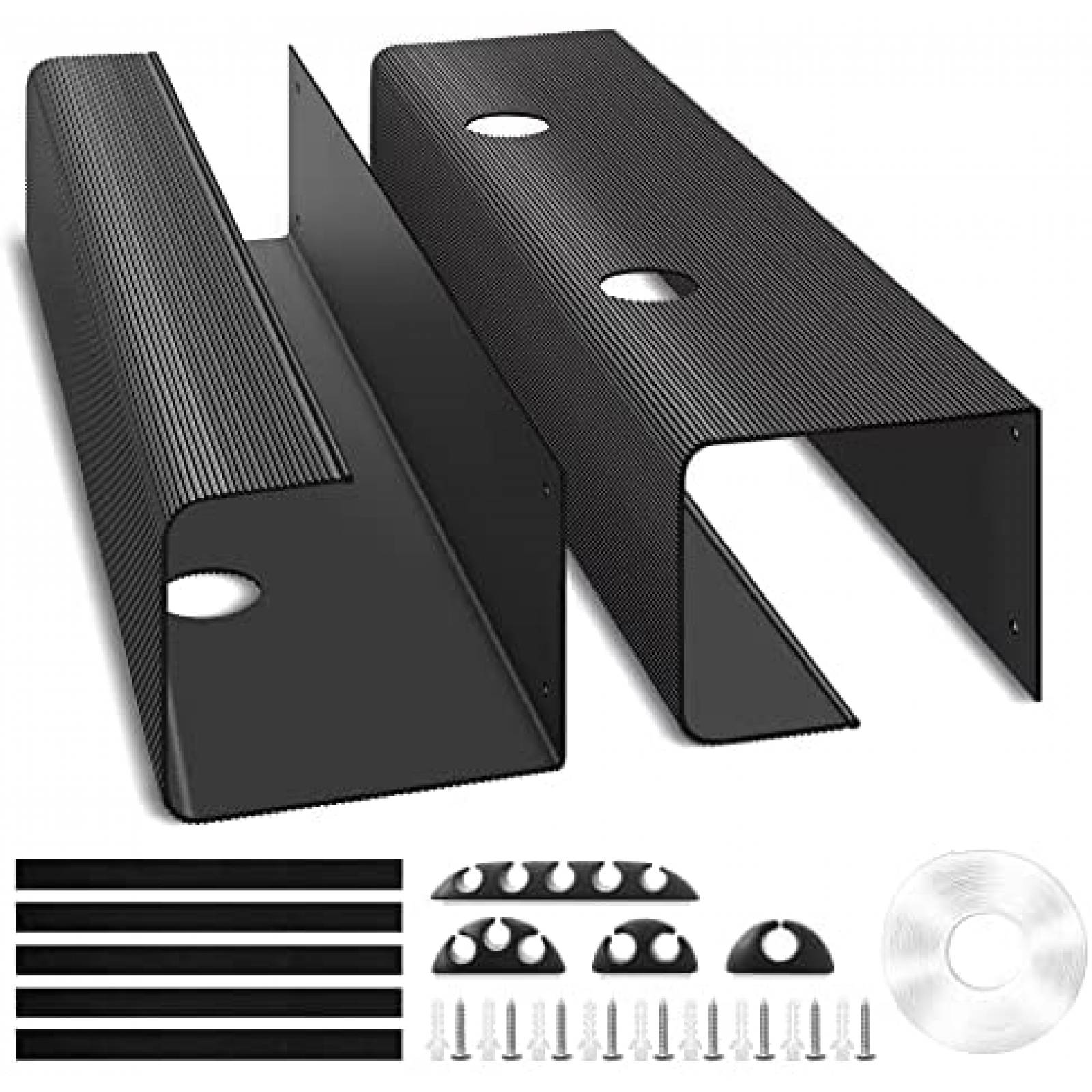 Pack organizador cables bajo mesa ZhiYo Store x2 -Negro